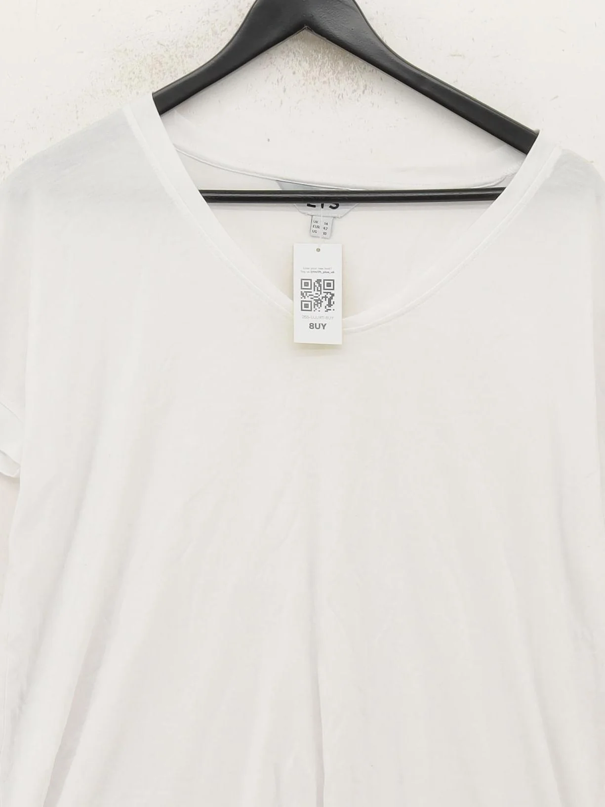 LTS Women's T-Shirt UK 14 White Polyester with Lyocell Modal Basic - Image 3