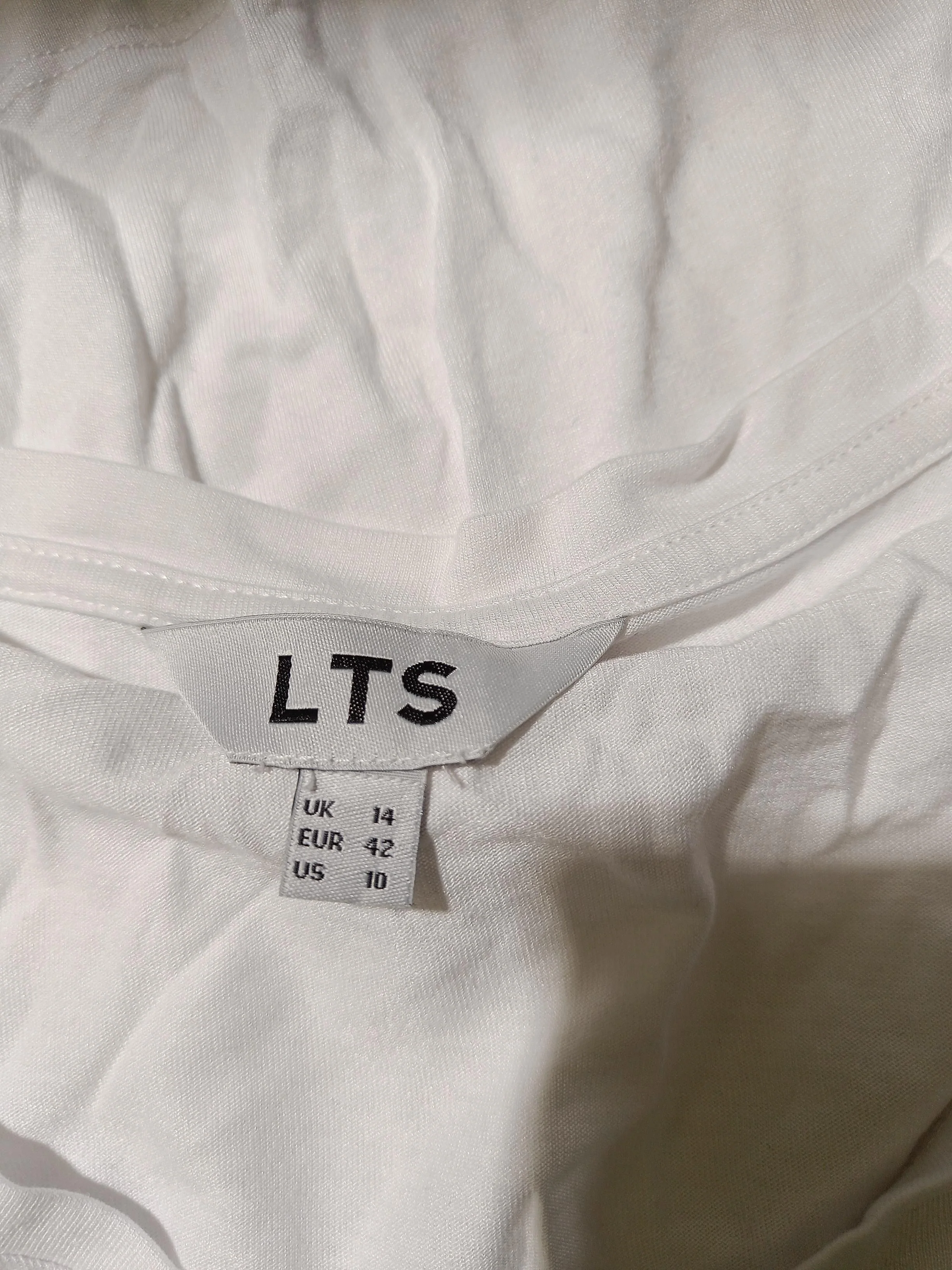 LTS Women's T-Shirt UK 14 White Polyester with Lyocell Modal Basic - Image 5