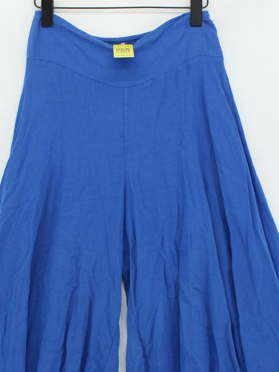 Luca Vanucci Women's Trousers L Blue Linen with Viscose Wide-Leg Sweatpants - Image 3