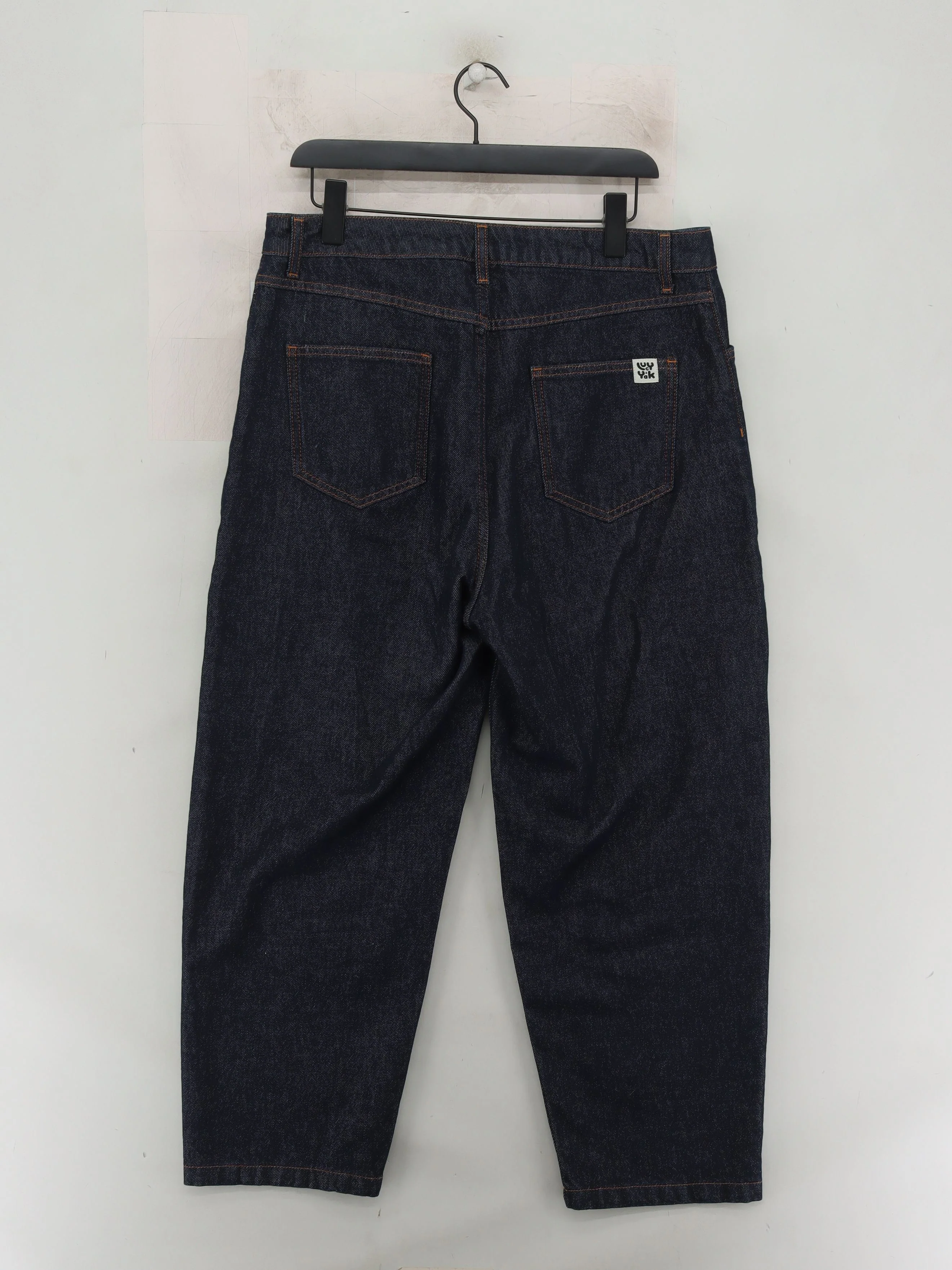 Lucy & Yak Men's Jeans L Blue 100% Cotton Wide-Leg - Image 2