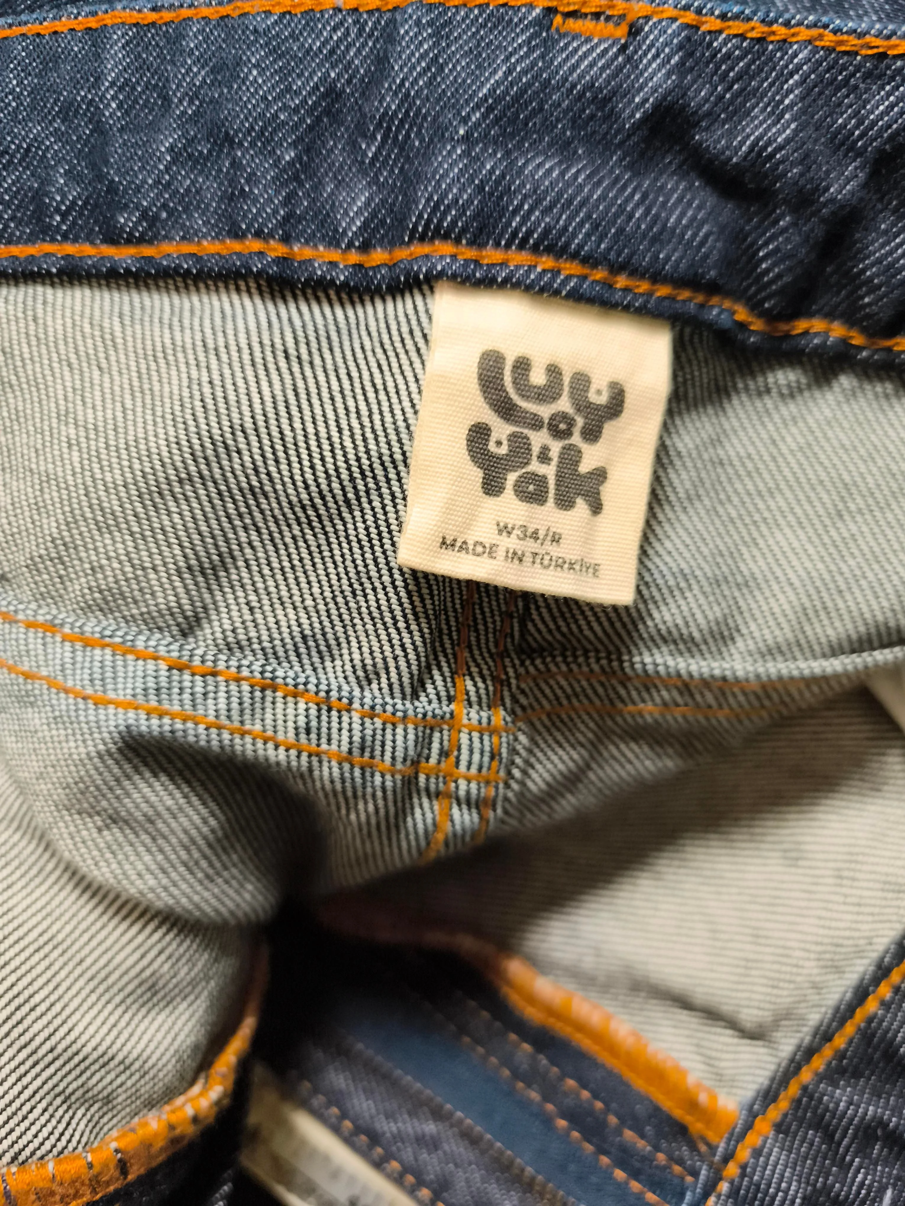 Lucy & Yak Men's Jeans L Blue 100% Cotton Wide-Leg - Image 5