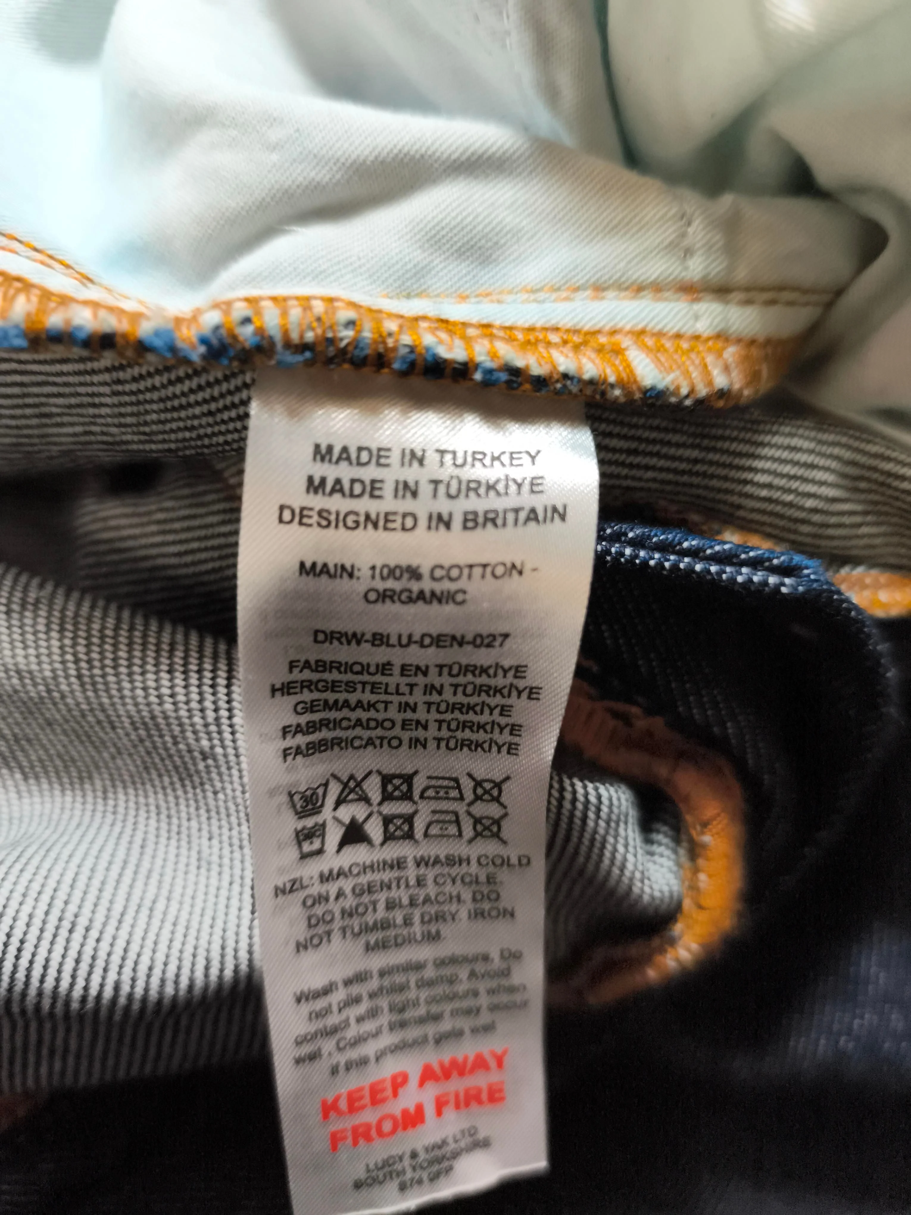 Lucy & Yak Men's Jeans L Blue 100% Cotton Wide-Leg - Image 6
