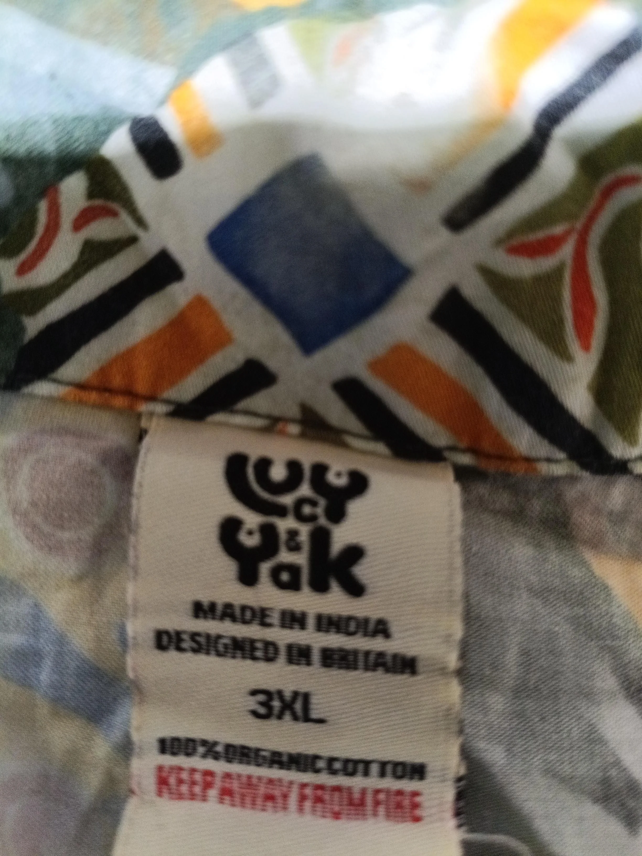 Lucy & Yak Men's Shirt XXXL Multi Graphic 100% Cotton Basic - Image 5