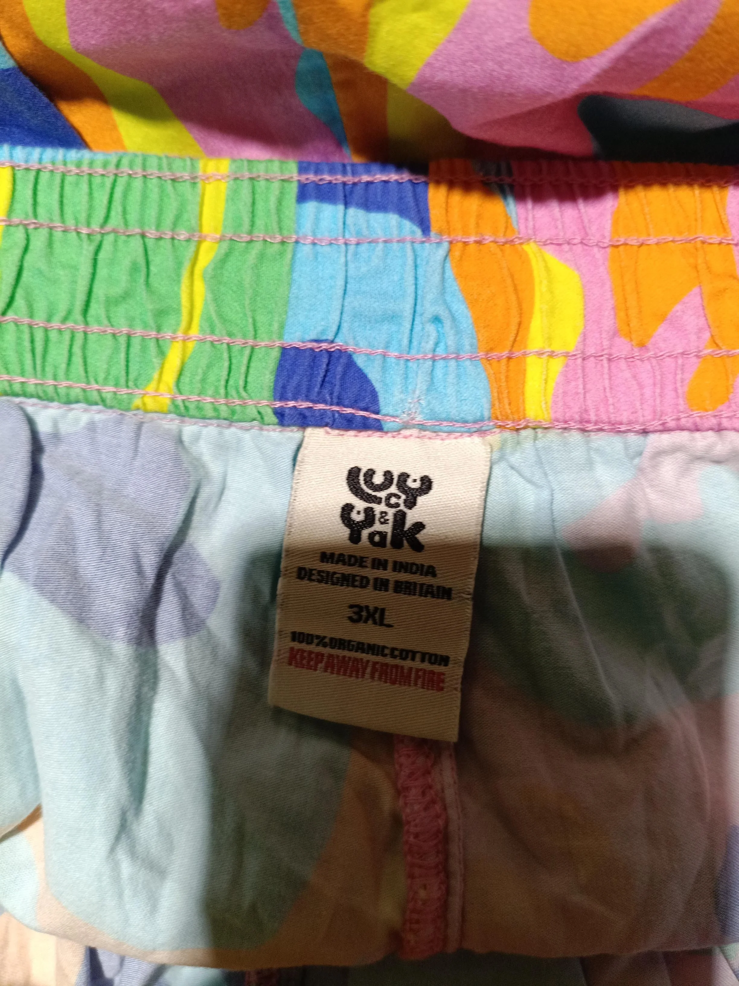 Lucy & Yak Men's Shorts XXXL Multi Graphic 100% Cotton Sweat - Image 5