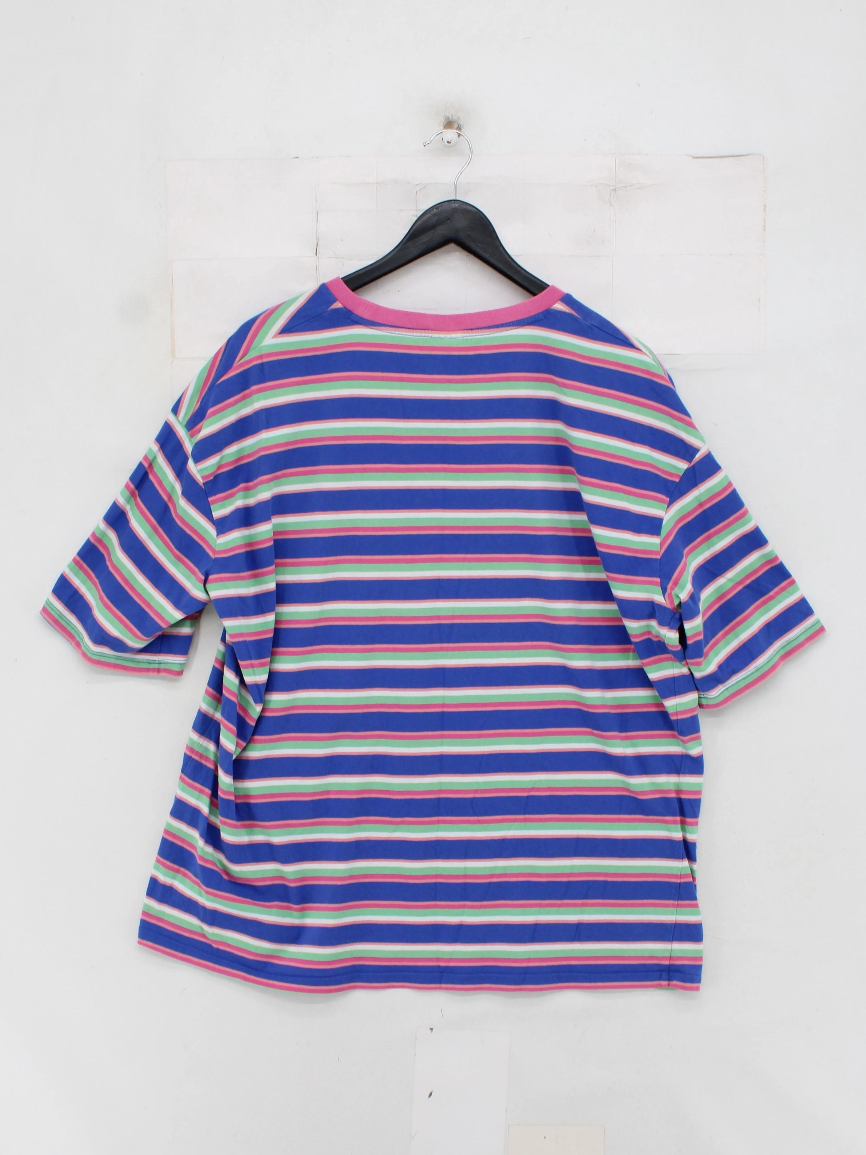 Lucy & Yak Men's T-Shirt L Multi Striped 100% Cotton Basic - Image 2