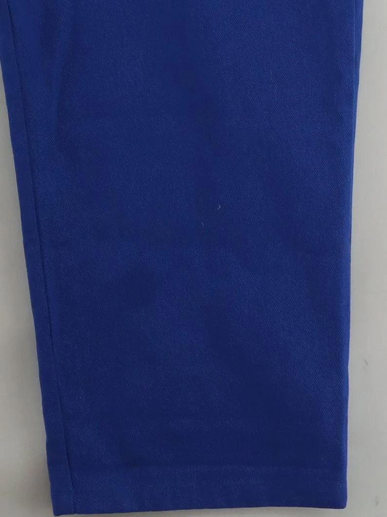 Lucy & Yak Men's Trousers XL Blue 100% Cotton Tapered Chino - Image 4