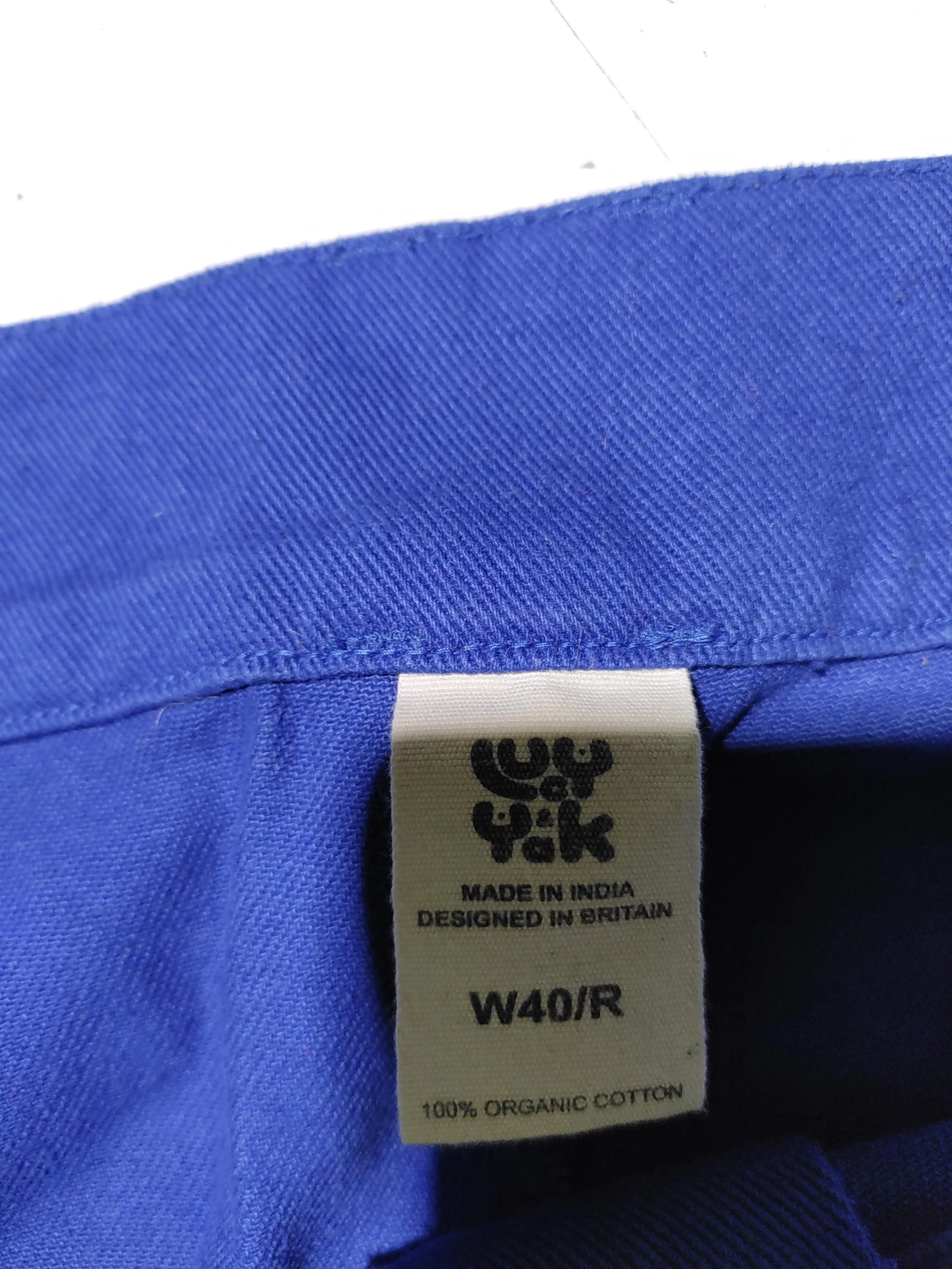 Lucy & Yak Men's Trousers XL Blue 100% Cotton Tapered Chino - Image 7