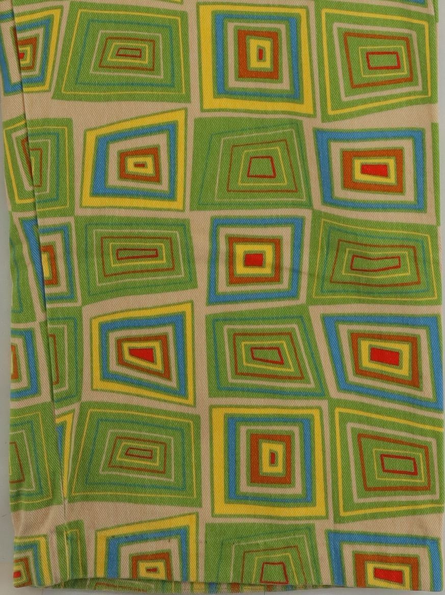 Lucy & Yak Men's Trousers XL Multi Geometric 100% Cotton Wide-Leg Chino - Image 4