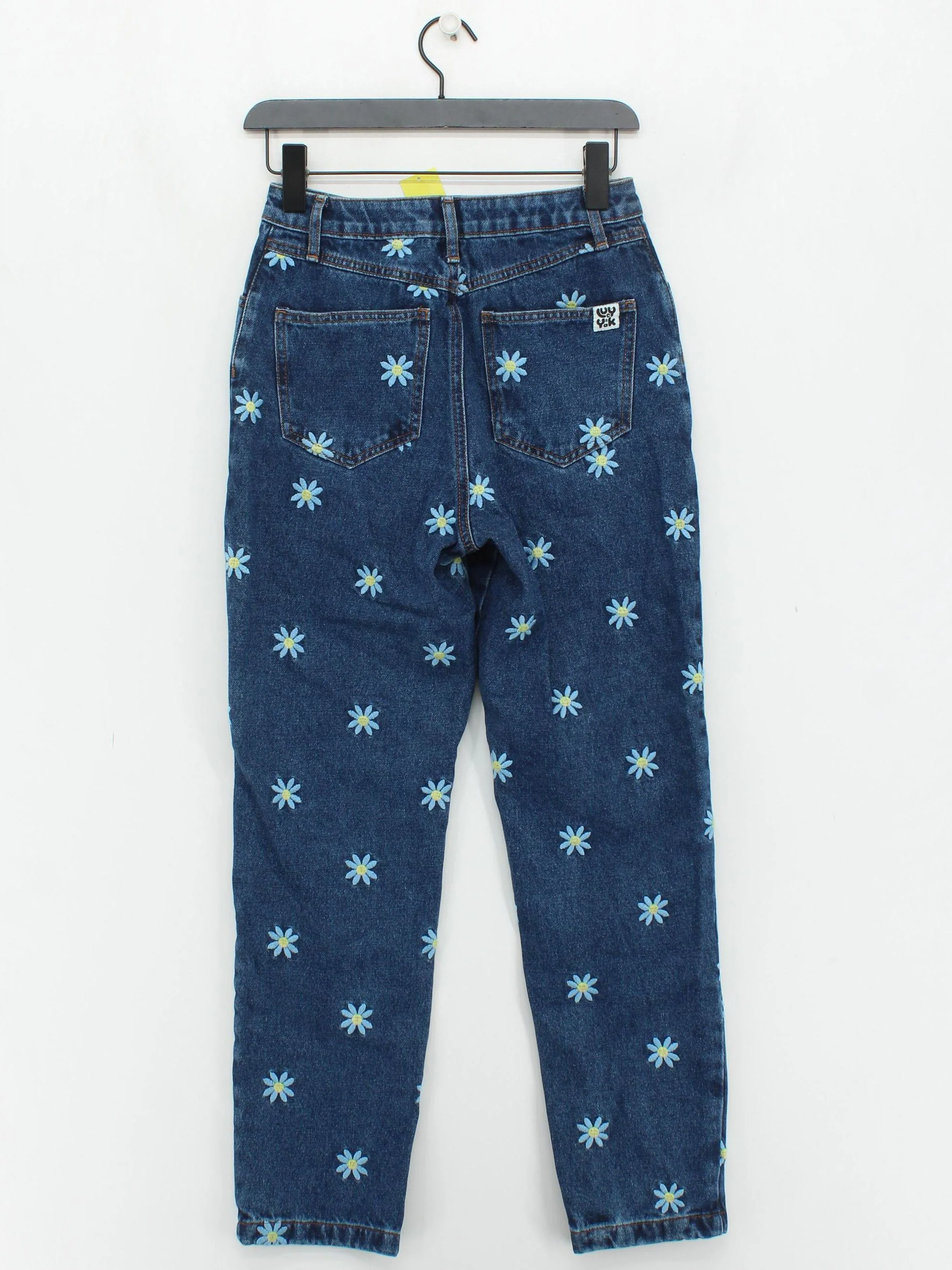 Lucy & Yak Women's Jeans W 26 in; L 30 in Blue Floral 100% Cotton Mom - Image 2