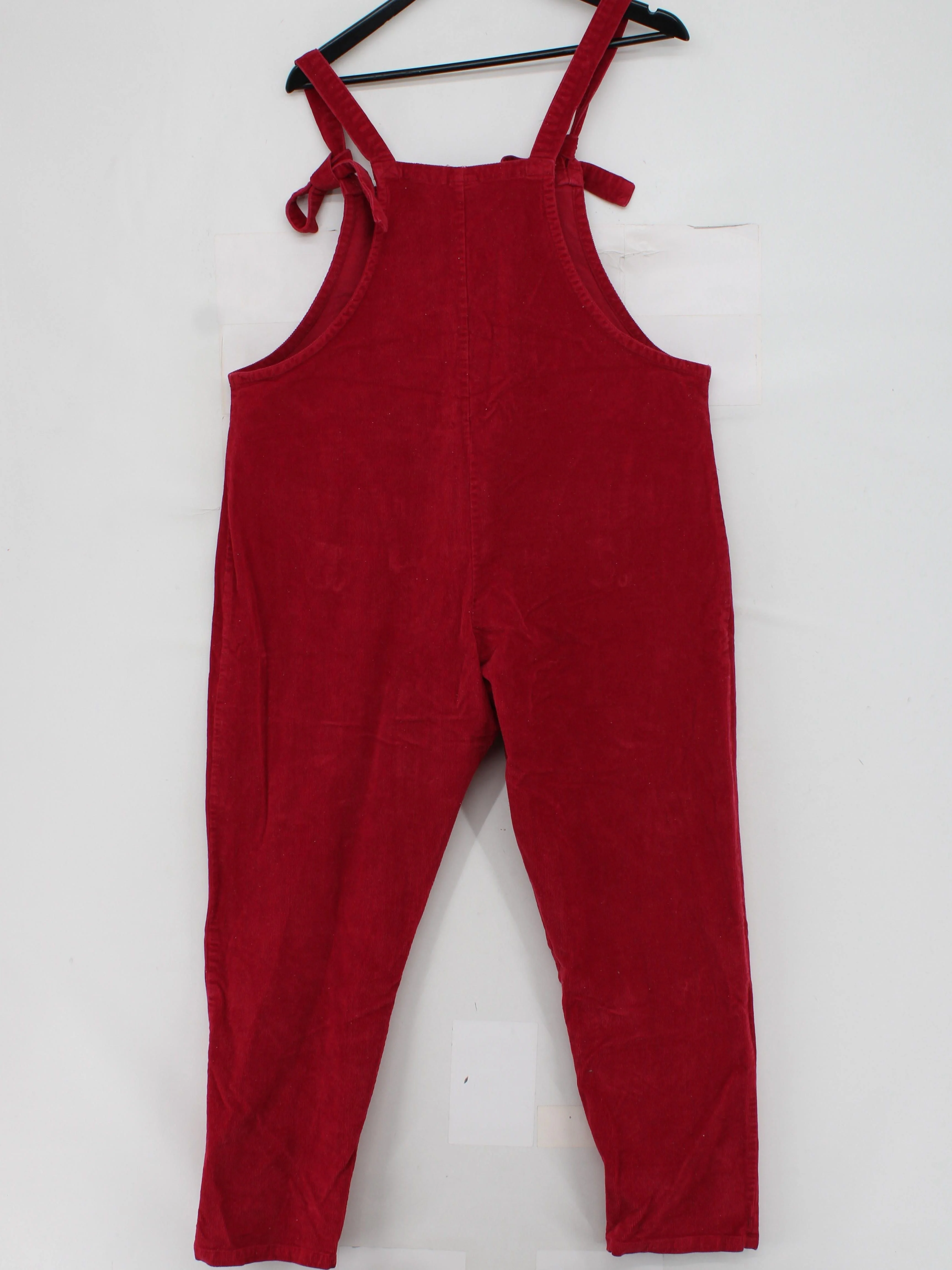 Lucy & Yak Women's Jumpsuit M Red Cotton with Elastane Tapered Jumpsuit - Image 2