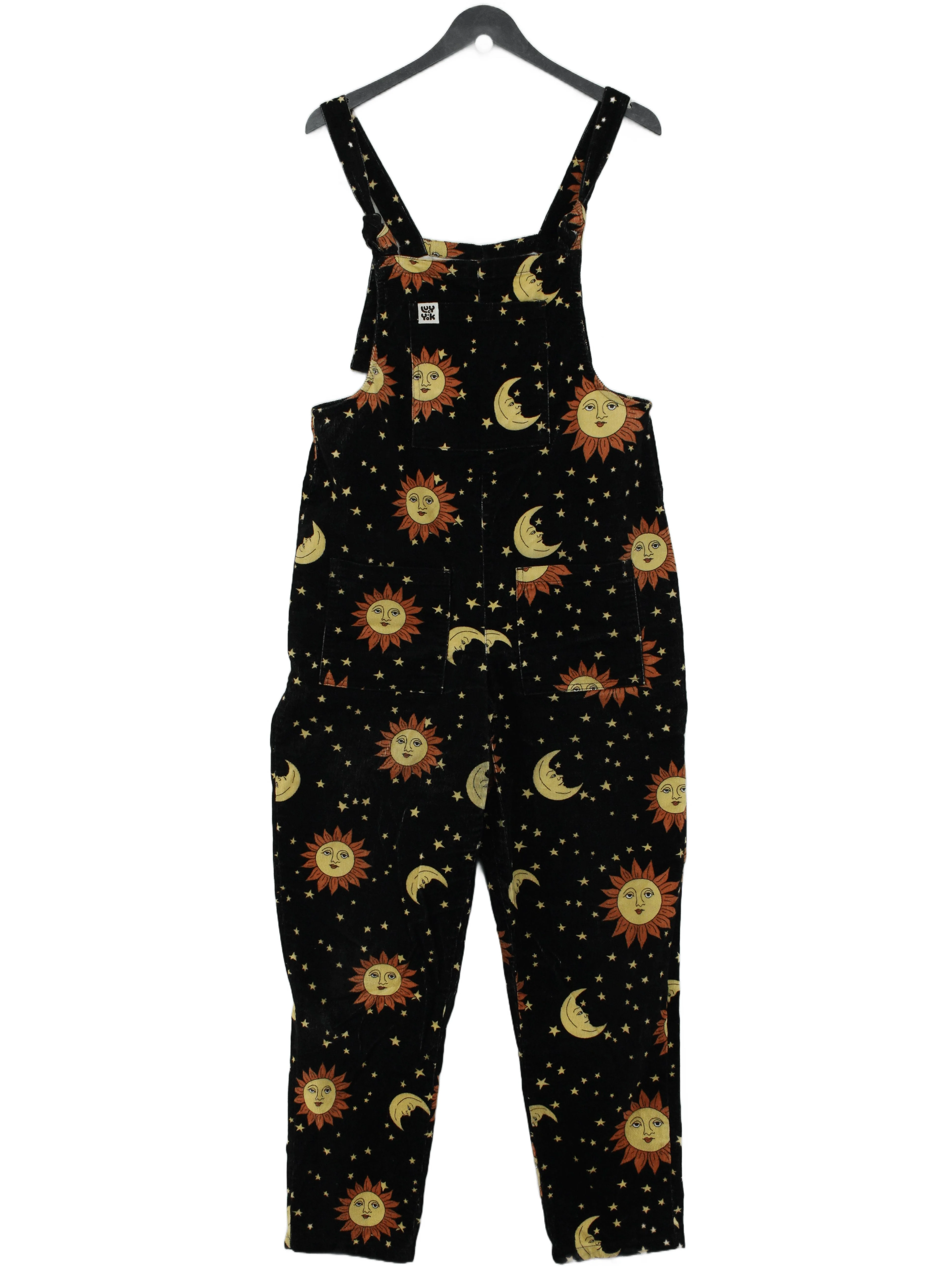 Lucy & Yak Women's Jumpsuit UK 10 Black Cotton with Elastane Straight Jumpsuit