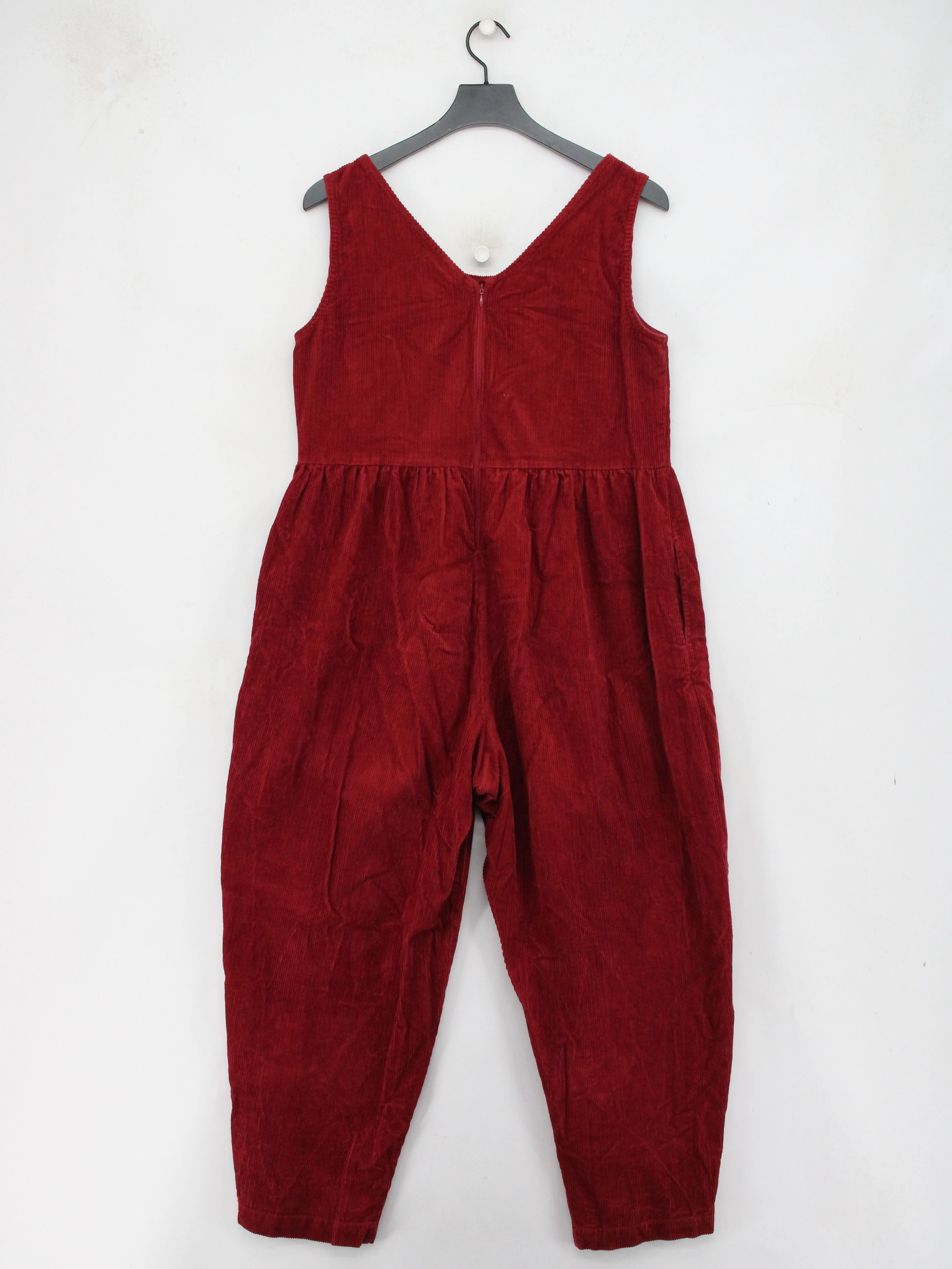 Lucy & Yak Women's Jumpsuit UK 10 Red 100% Cotton Tapered Jumpsuit - Image 2