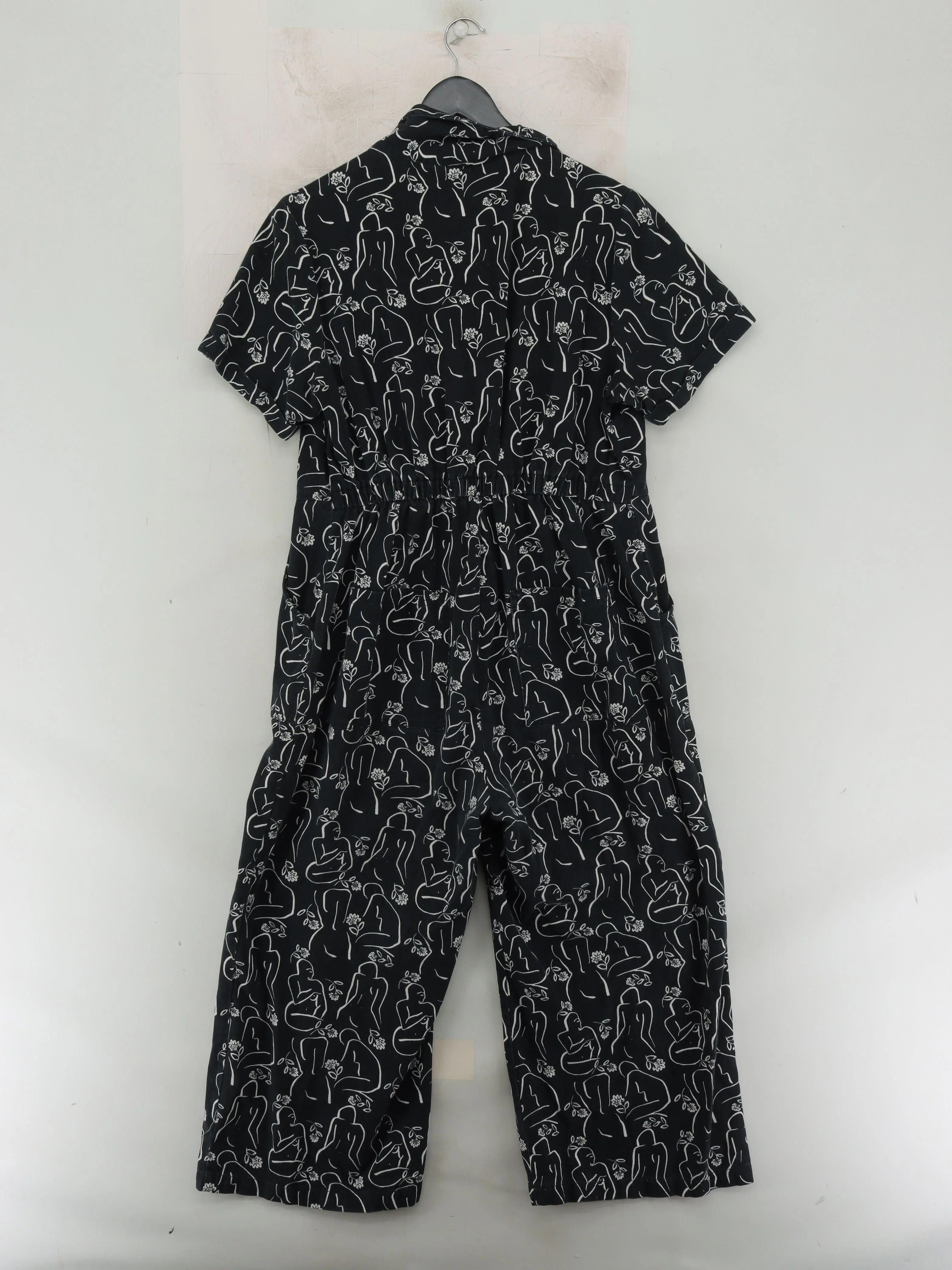 Lucy & Yak Women's Jumpsuit UK 16 Black 100% Cotton Wide-Leg Jumpsuit - Image 2