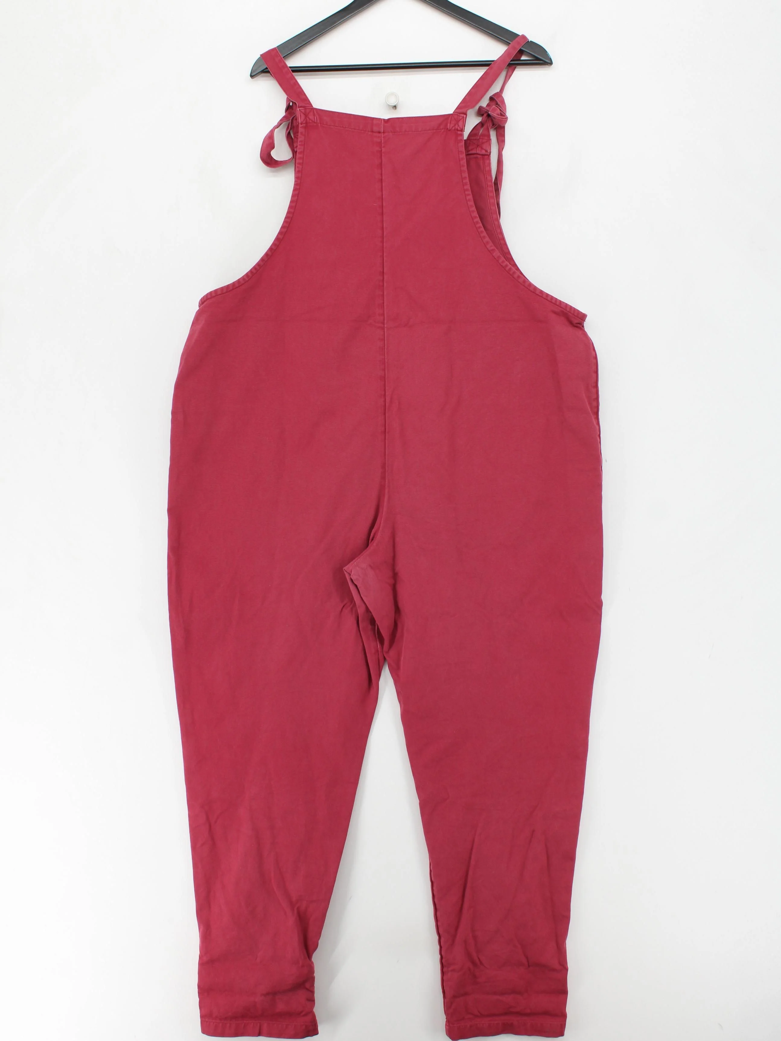 Lucy & Yak Women's Jumpsuit UK 20 Red 100% Cotton Tapered Jumpsuit - Image 2