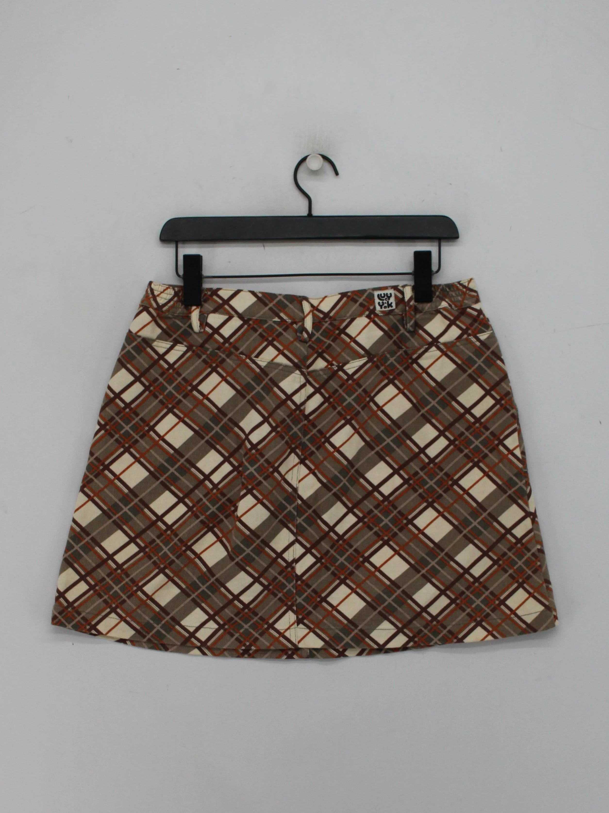 Lucy & Yak Women's Mini Skirt UK 14 Multi Checkered 100% Cotton Short Mini - Image 2