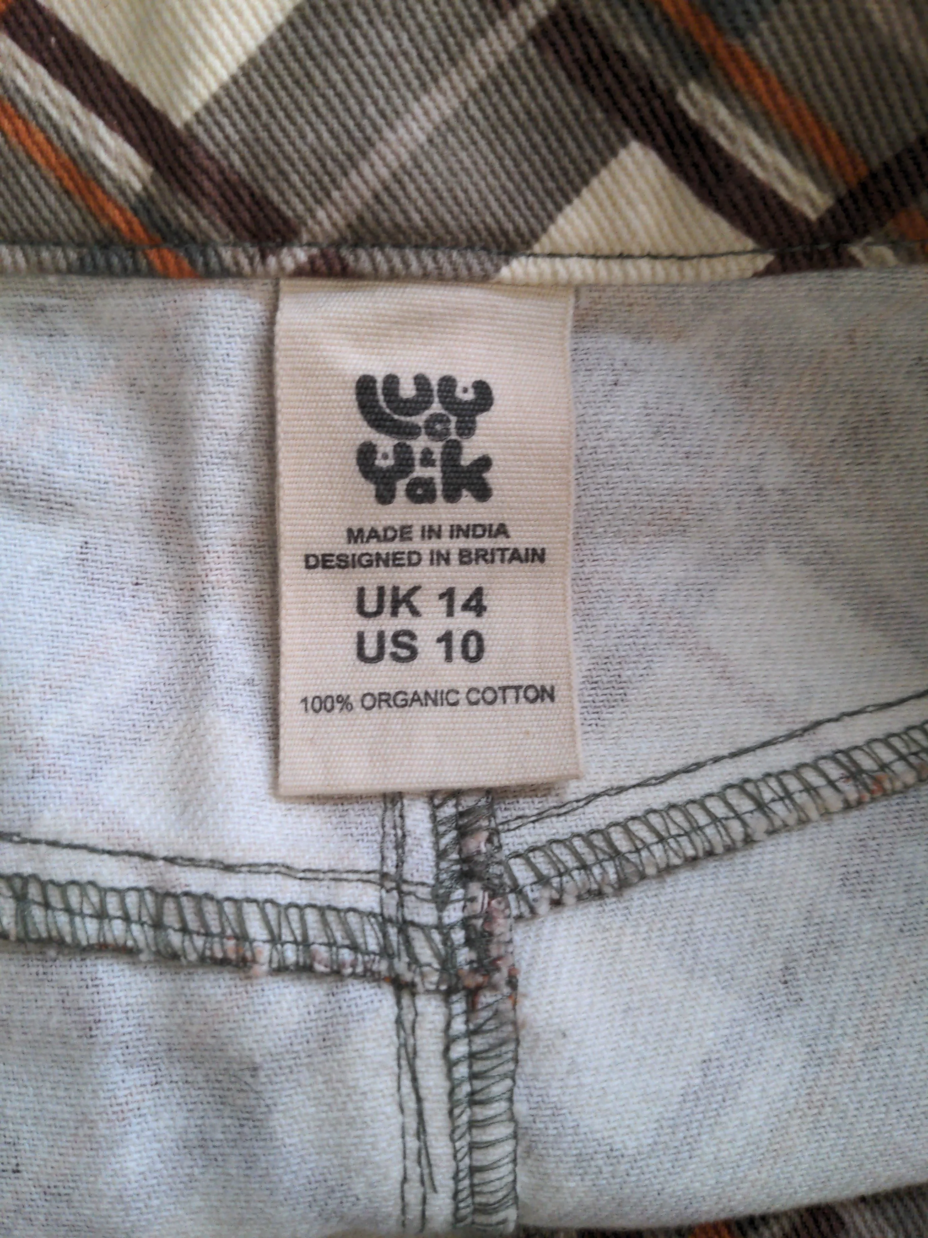Lucy & Yak Women's Mini Skirt UK 14 Multi Checkered 100% Cotton Short Mini - Image 6
