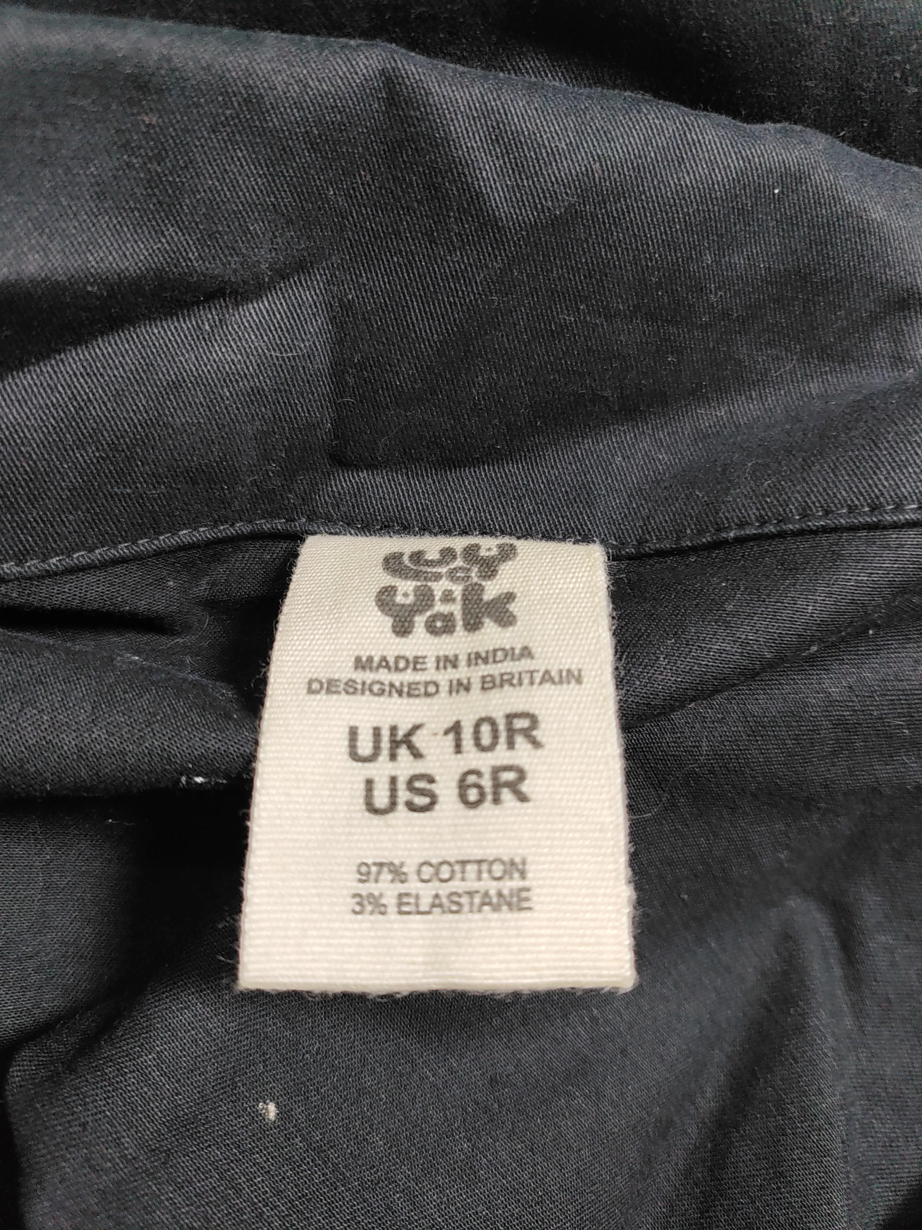 Lucy & Yak Women's Shirt UK 10 Black Cotton with Elastane Basic - Image 7