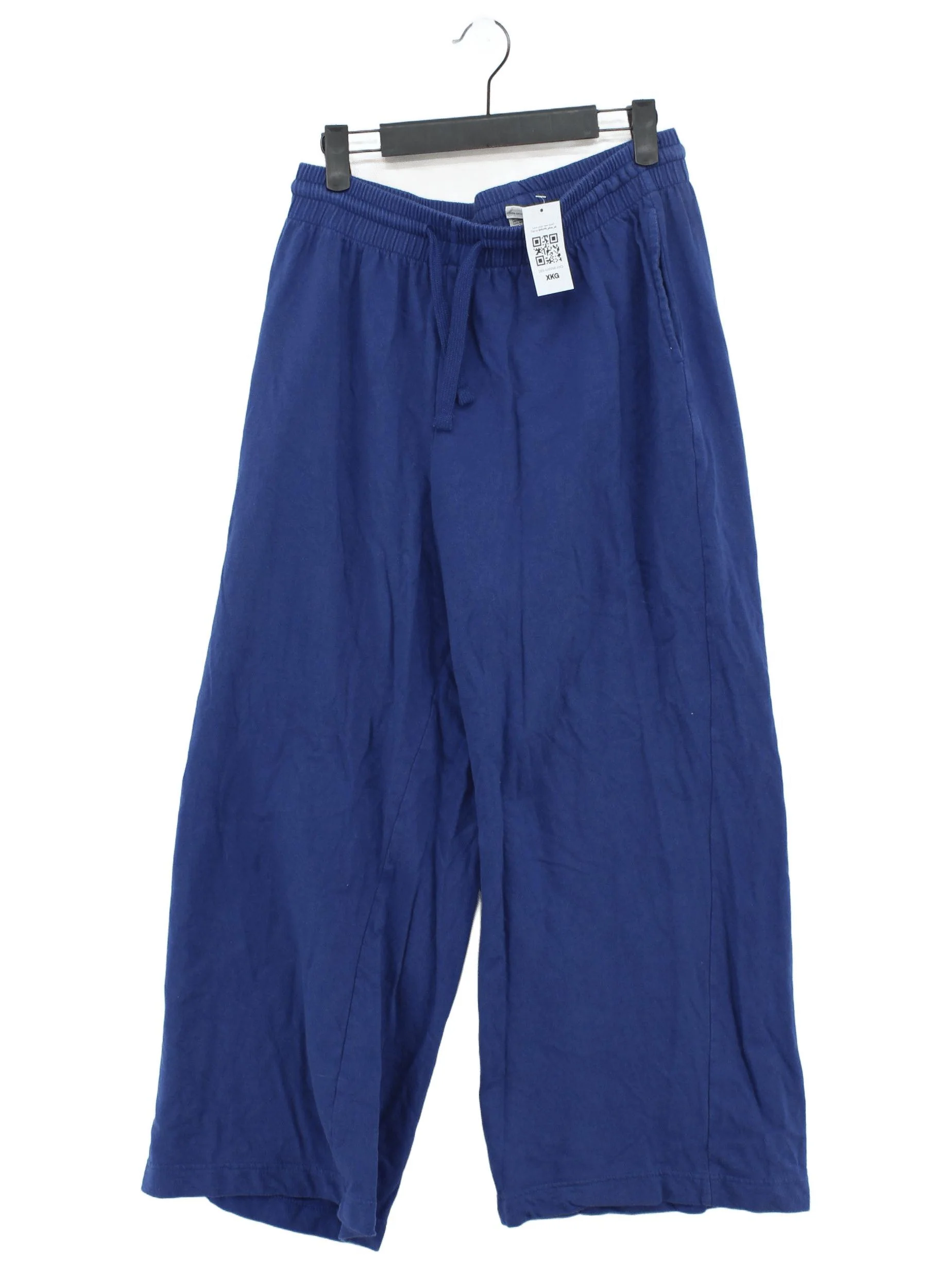 Lucy & Yak Women's Sports Bottoms M Blue 100% Cotton Wide-Leg Sweatpants