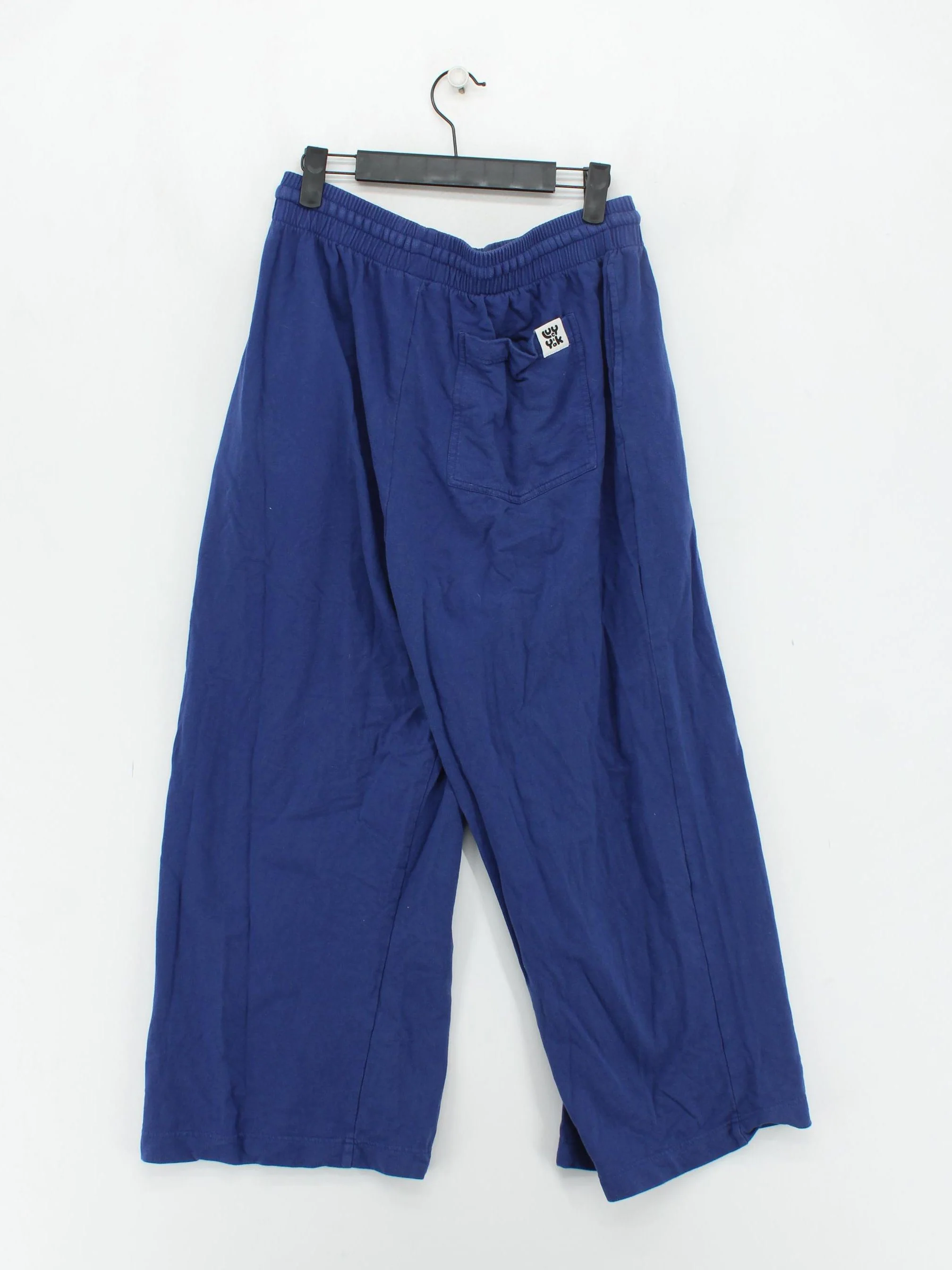 Lucy & Yak Women's Sports Bottoms M Blue 100% Cotton Wide-Leg Sweatpants - Image 2