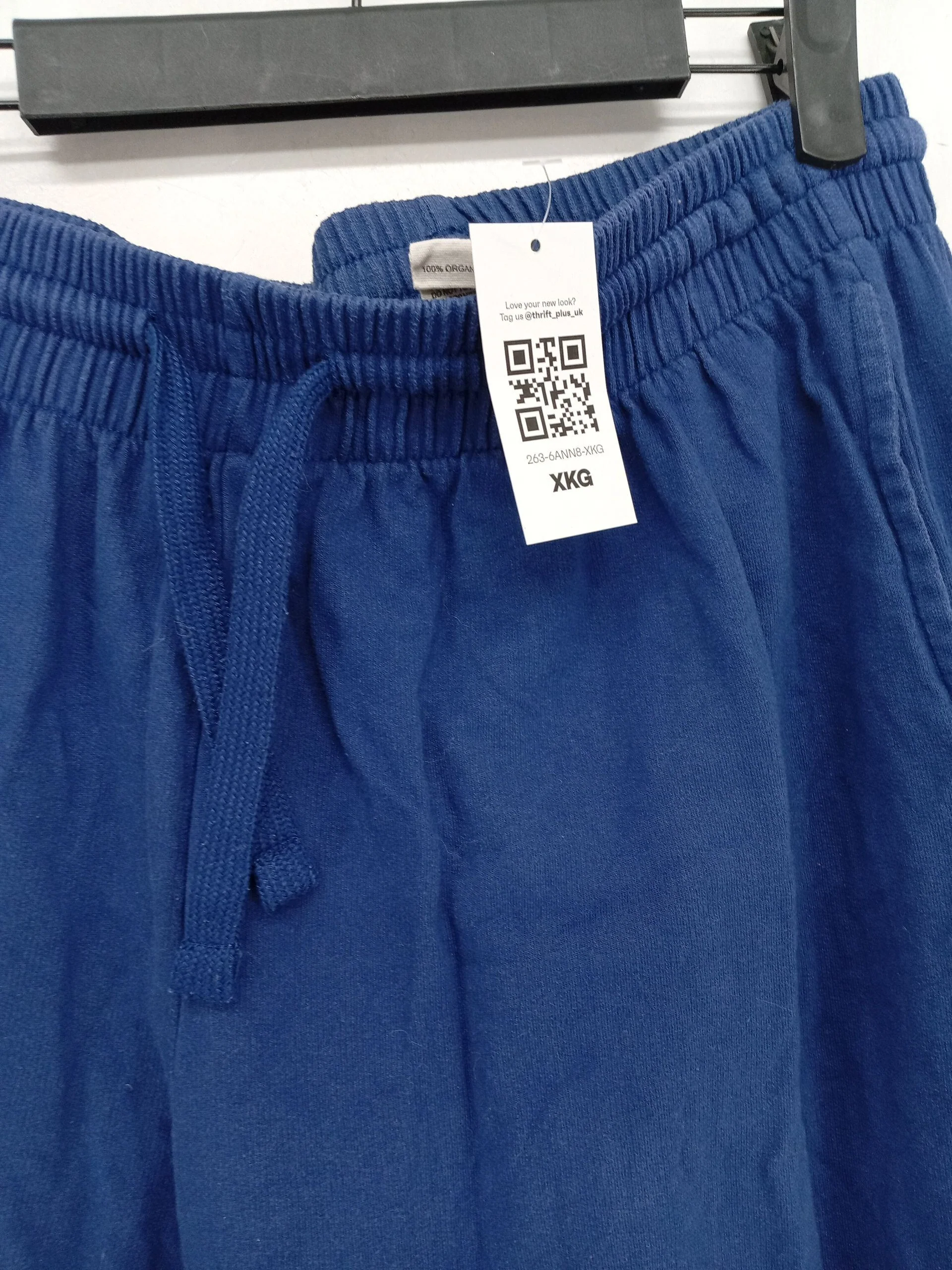 Lucy & Yak Women's Sports Bottoms M Blue 100% Cotton Wide-Leg Sweatpants - Image 5