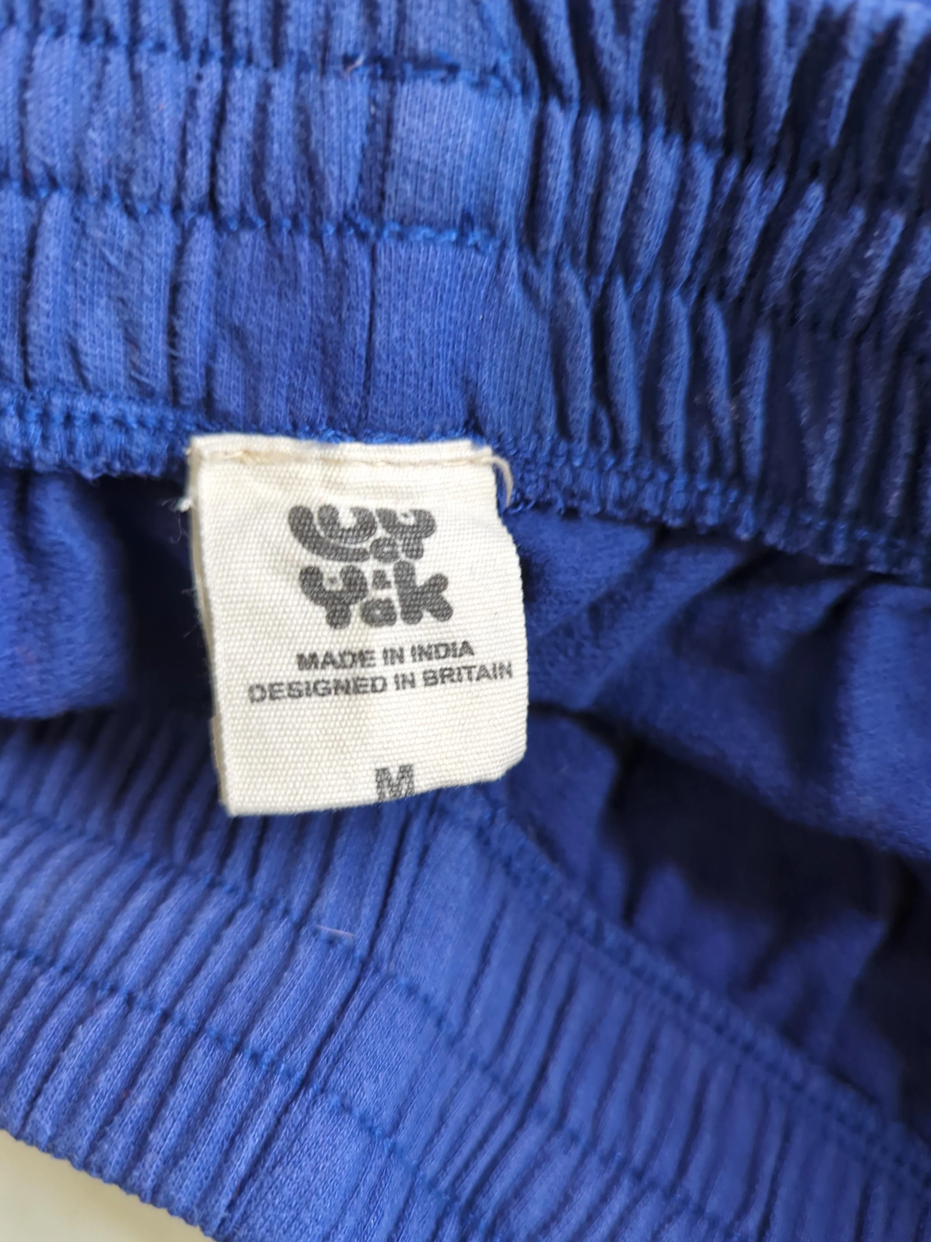 Lucy & Yak Women's Sports Bottoms M Blue 100% Cotton Wide-Leg Sweatpants - Image 6
