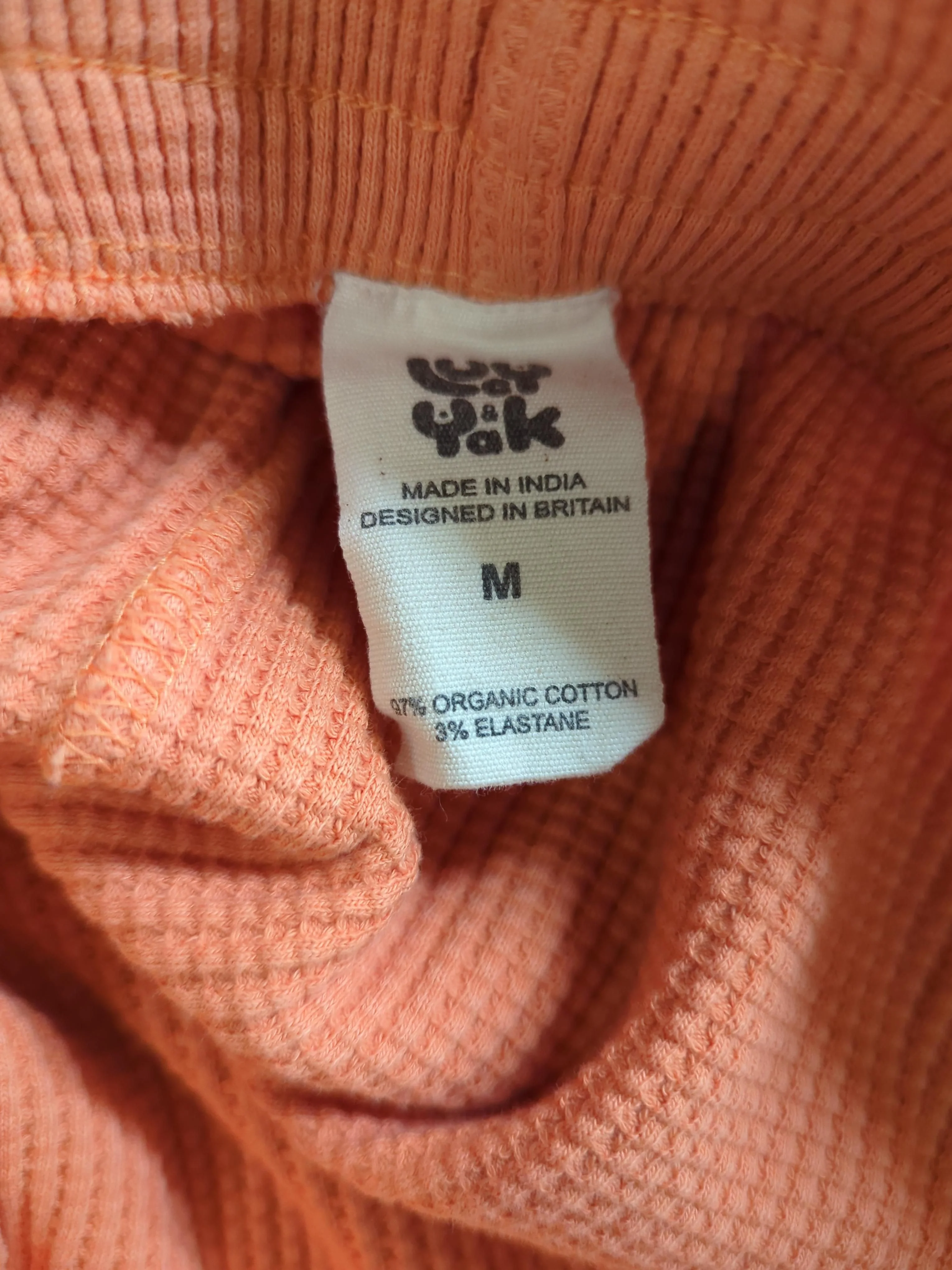 Lucy & Yak Women's Sports Bottoms M Orange Cotton with Elastane Sweatpants - Image 6
