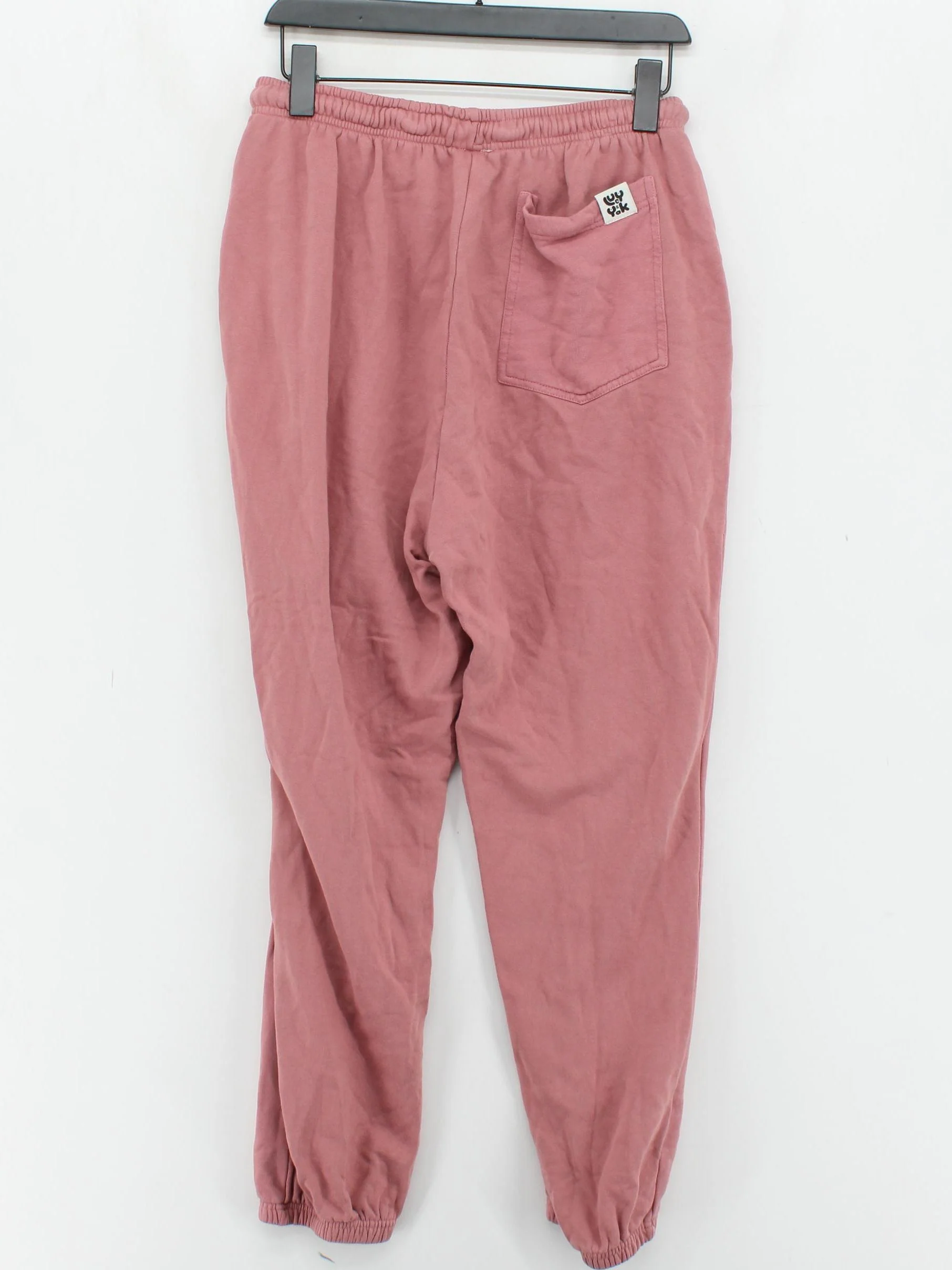 Lucy & Yak Women's Sports Bottoms M Pink 100% Cotton Tapered Sweatpants - Image 2