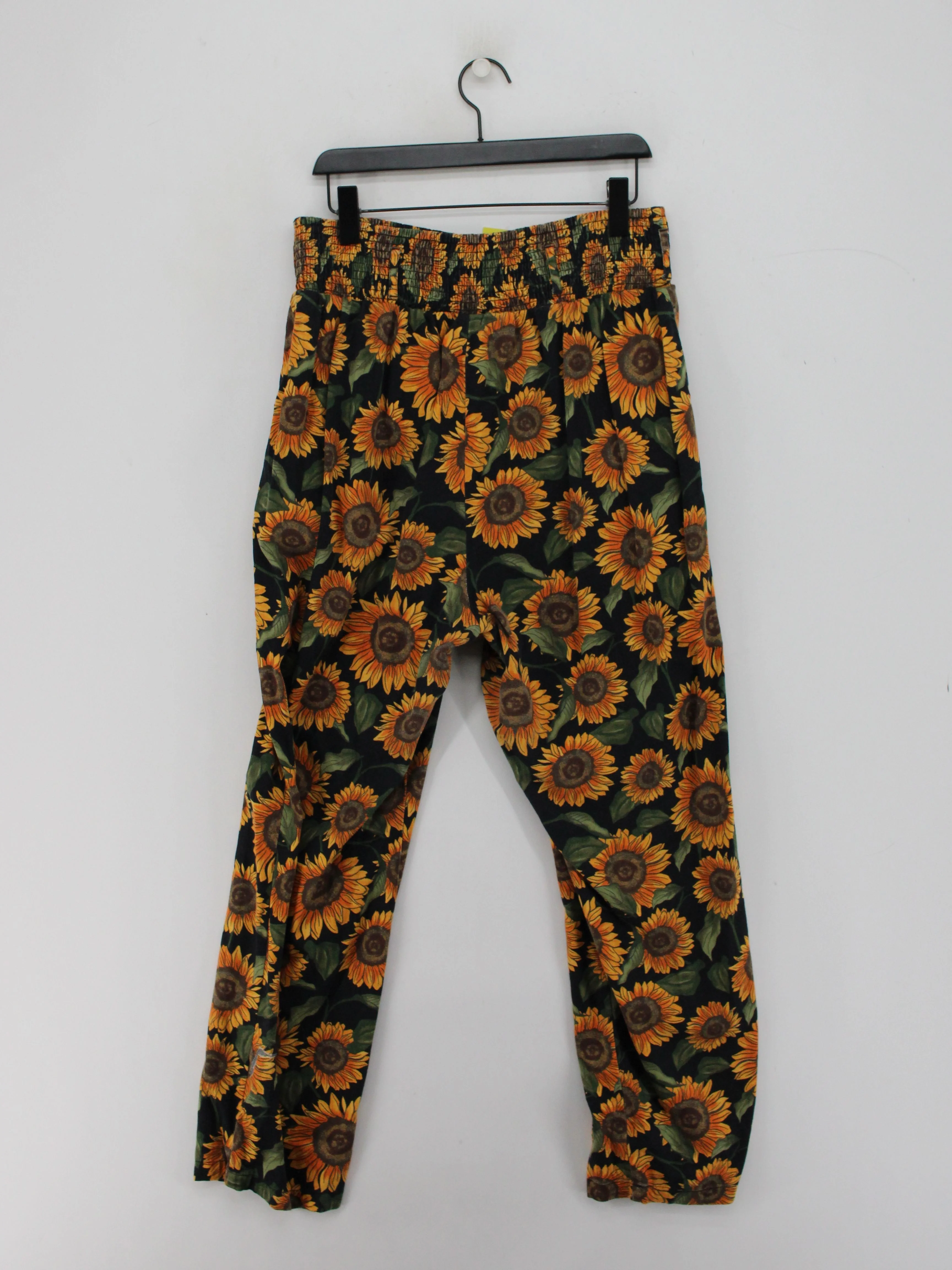 Lucy & Yak Women's Trousers L Multi Floral 100% Cotton Tapered Sweatpants - Image 2