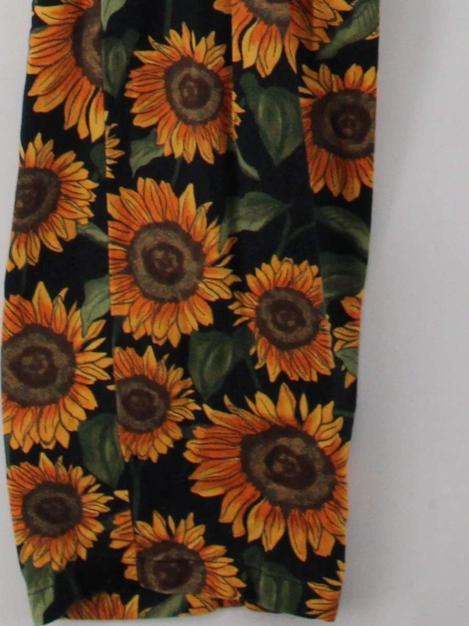 Lucy & Yak Women's Trousers L Multi Floral 100% Cotton Tapered Sweatpants - Image 4