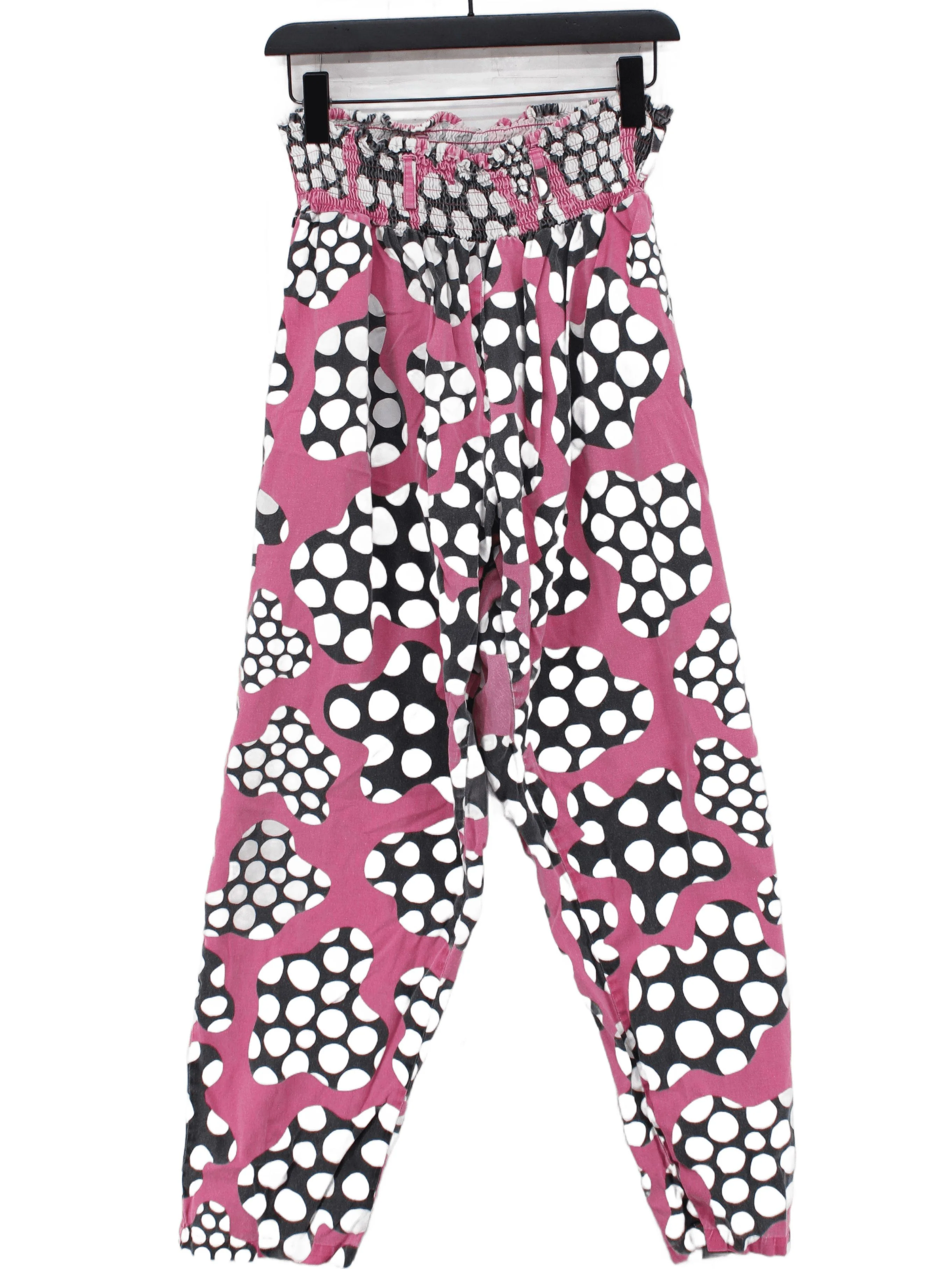 Lucy & Yak Women's Trousers L Multi Polkadot 100% Cotton Tapered Sweatpants