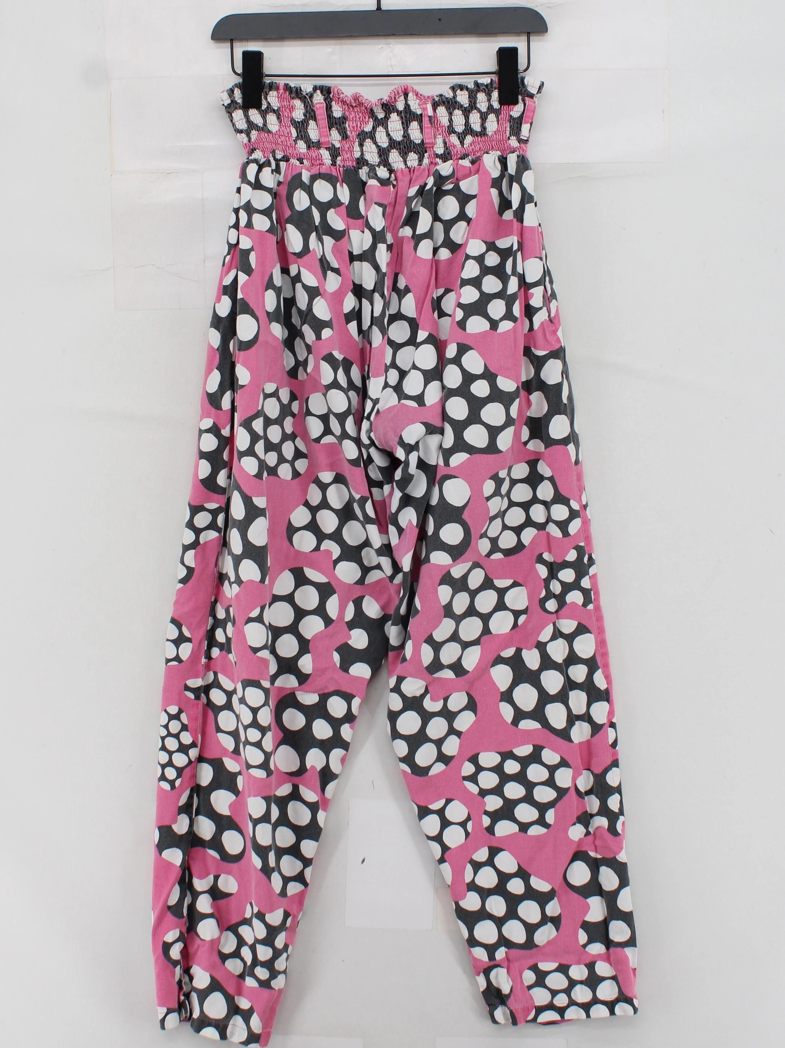 Lucy & Yak Women's Trousers L Multi Polkadot 100% Cotton Tapered Sweatpants - Image 2