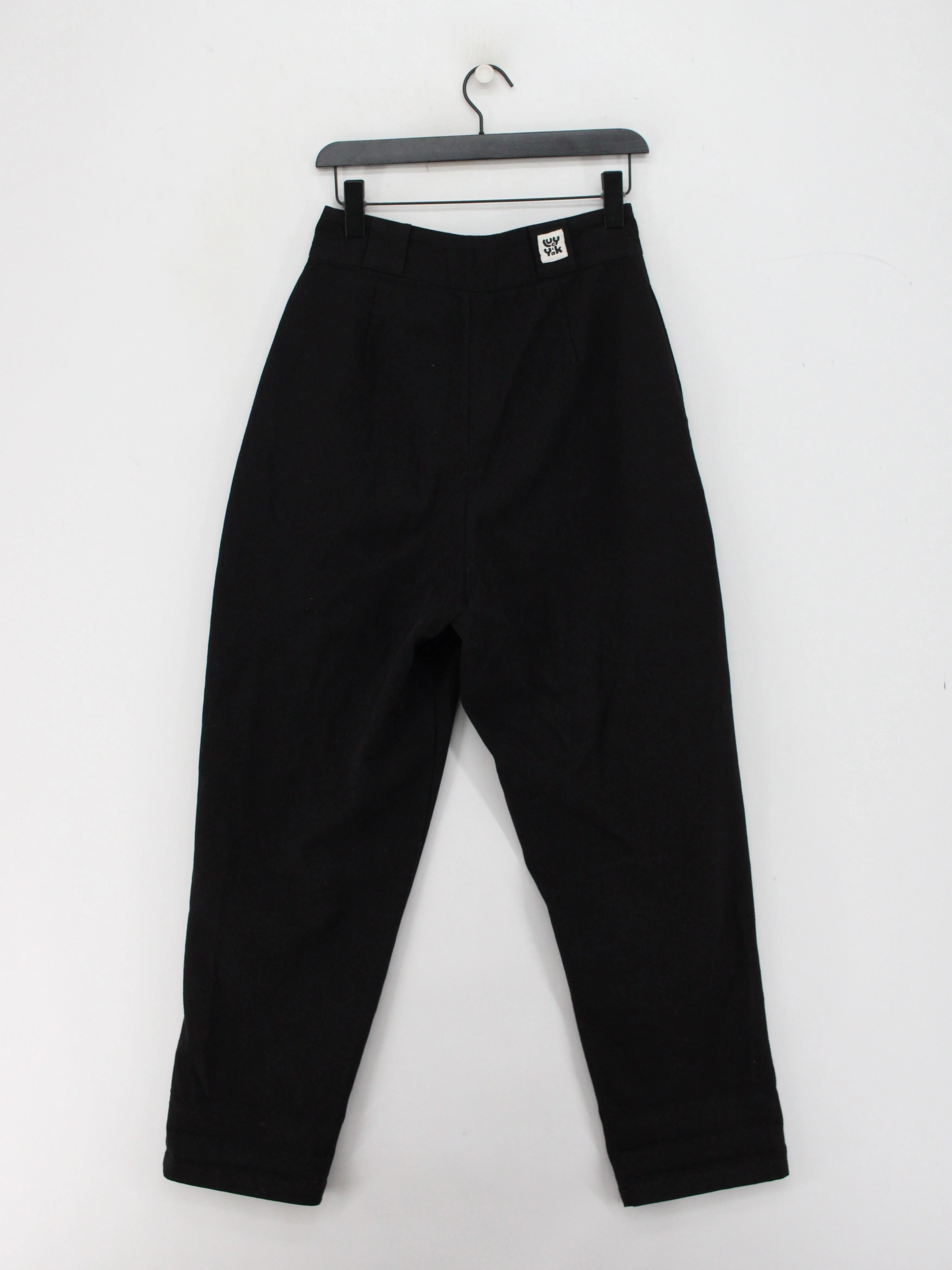 Lucy & Yak Women's Trousers M Black 100% Cotton Tapered Sweatpants - Image 2
