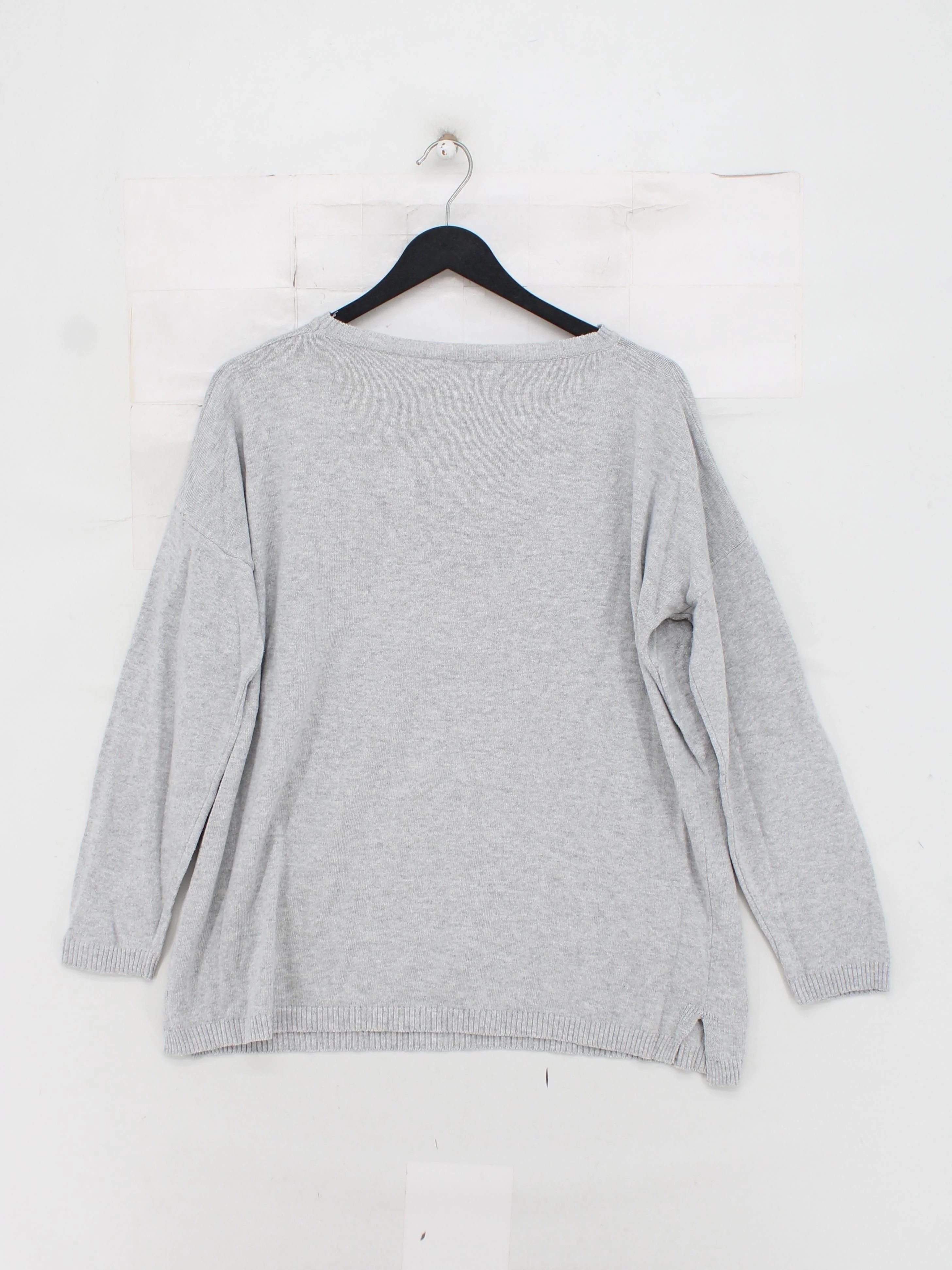 Luella Women's Jumper M Grey Graphic 100% Cotton Round Neck Pullover - Image 2