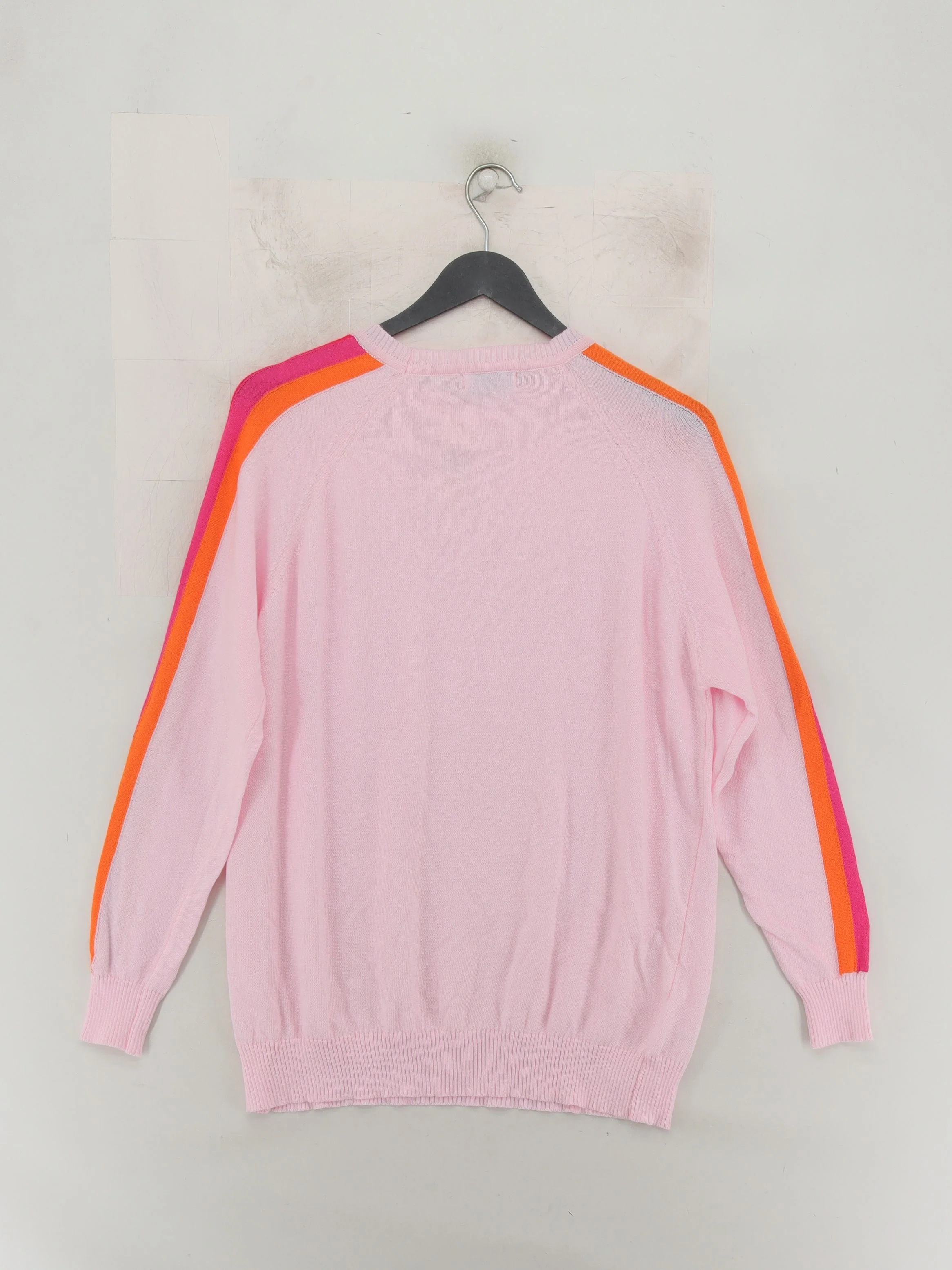 Luella Women's Jumper M Pink Striped 100% Other Crew Neck Pullover - Image 2