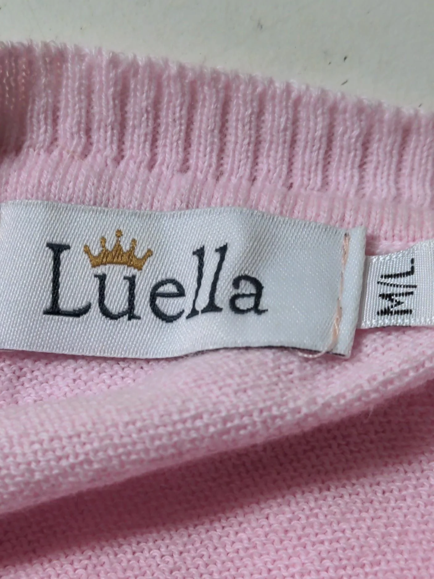 Luella Women's Jumper M Pink Striped 100% Other Crew Neck Pullover - Image 5