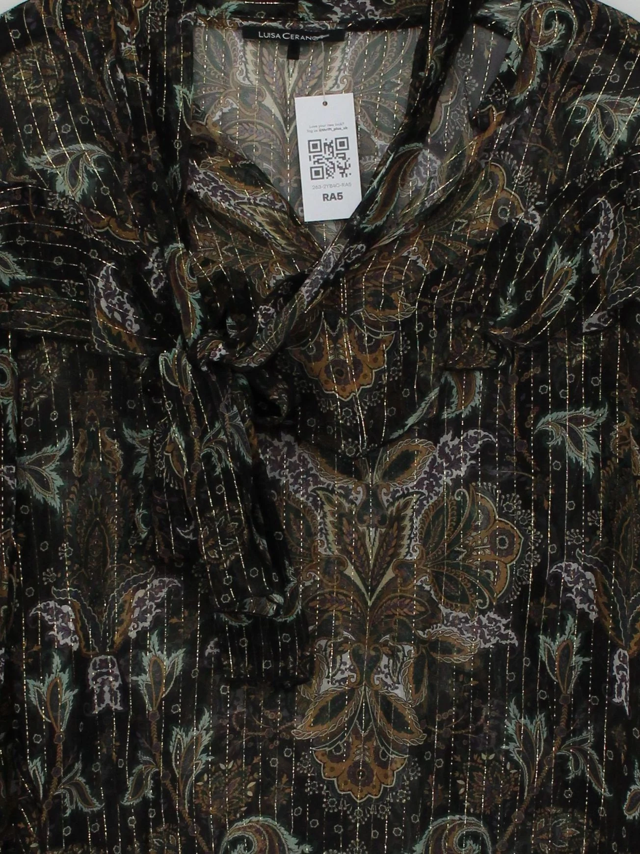 Luisa Cerano Women's Blouse M Multi Silk with Polyester Basic - Image 3