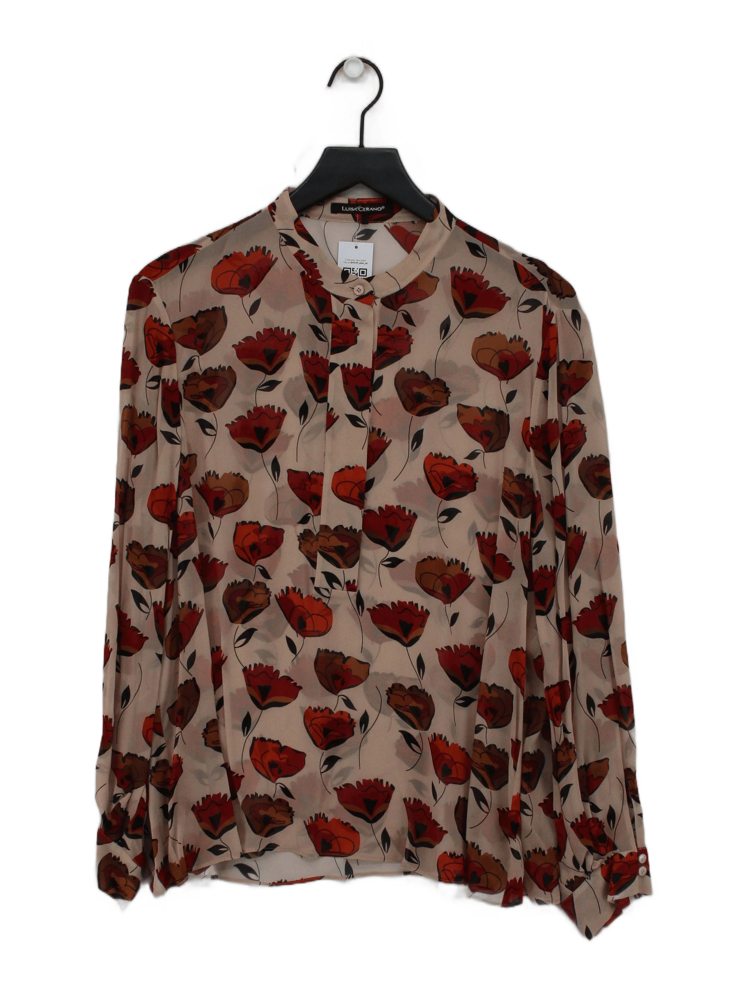 Luisa Cerano Women's Blouse UK 18 Cream 100% Viscose Basic