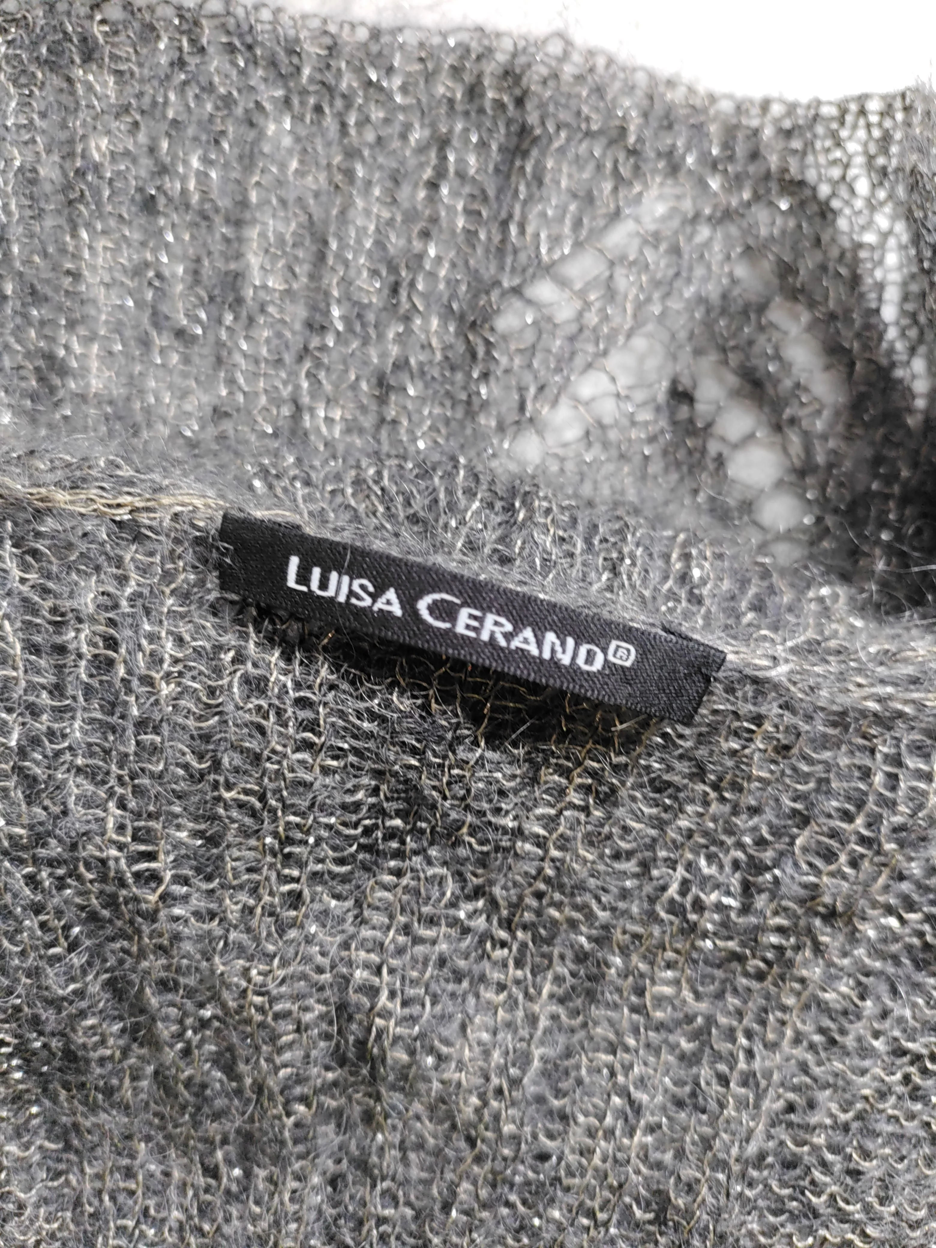 Luisa Cerano Women's Cardigan UK 10 Grey Polyamide - Image 5