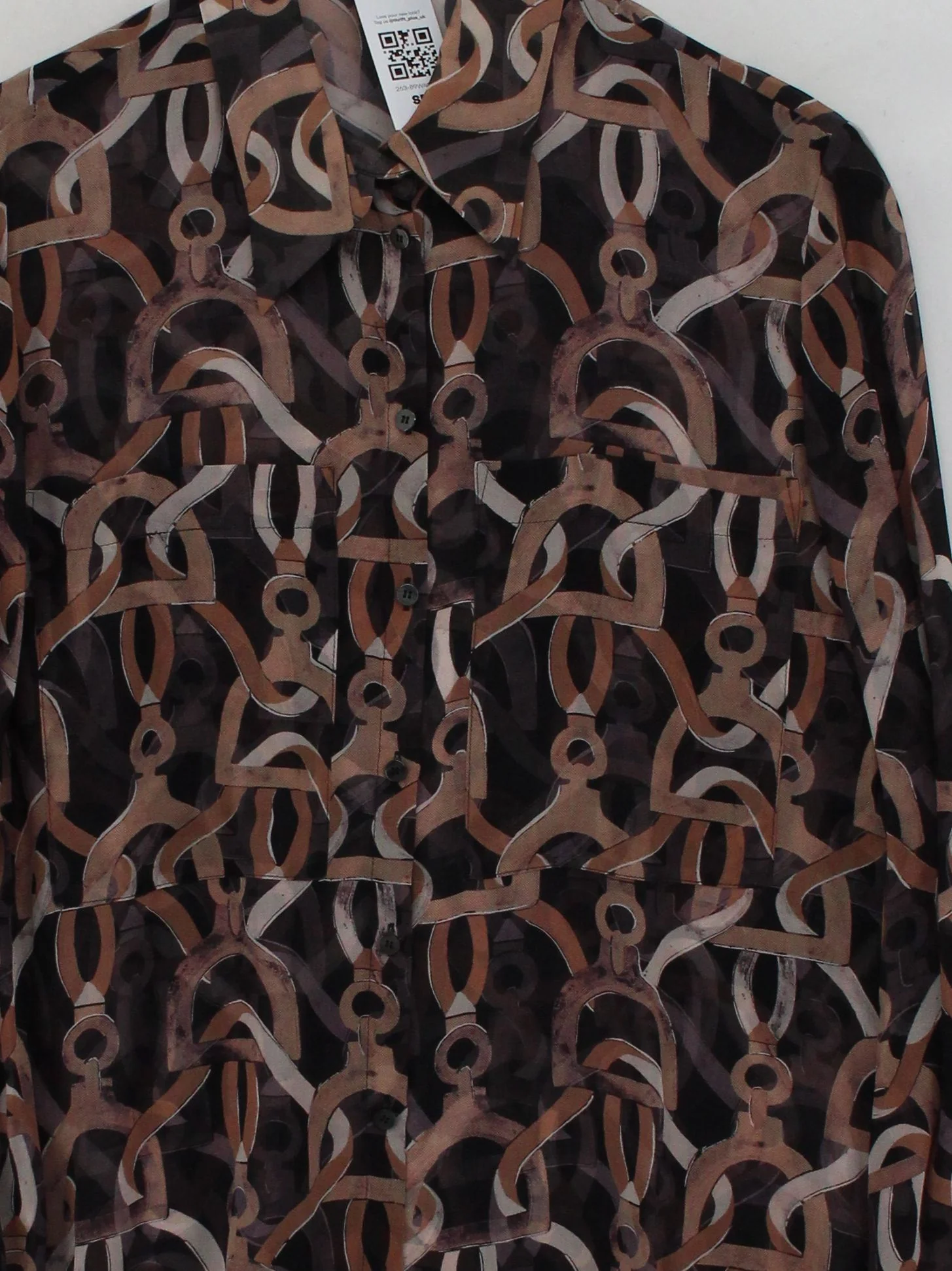 Luisa Cerano Women's Shirt M Multi 100% Silk Basic - Image 3