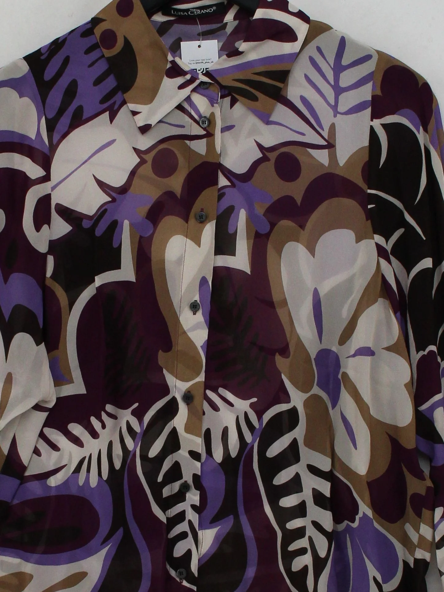 Luisa Cerano Women's Shirt M Multi 100% Viscose Basic - Image 3