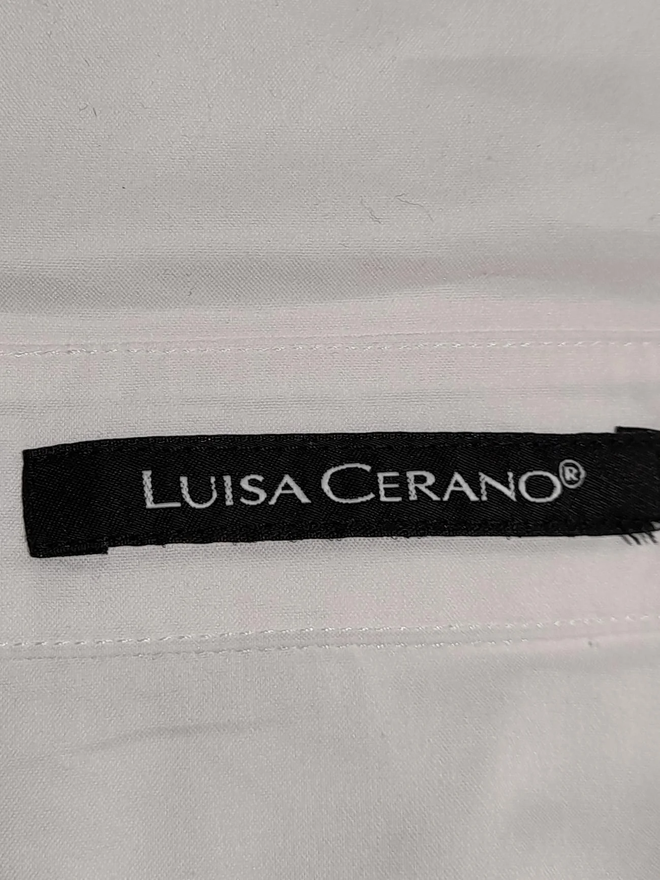 Luisa Cerano Women's Shirt UK 18 White Cotton with Polyester Basic - Image 5
