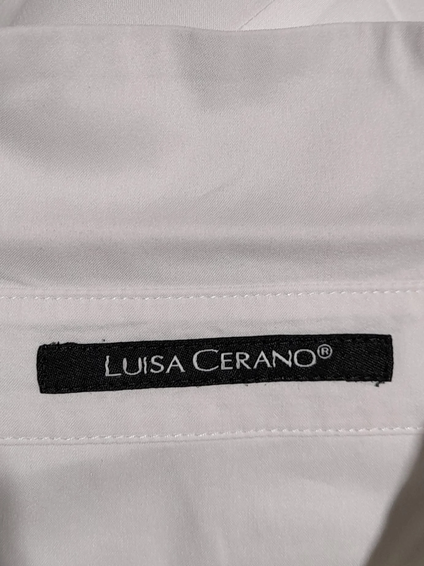 Luisa Cerano Women's Shirt UK 18 White Cotton with Polyester Basic - Image 5