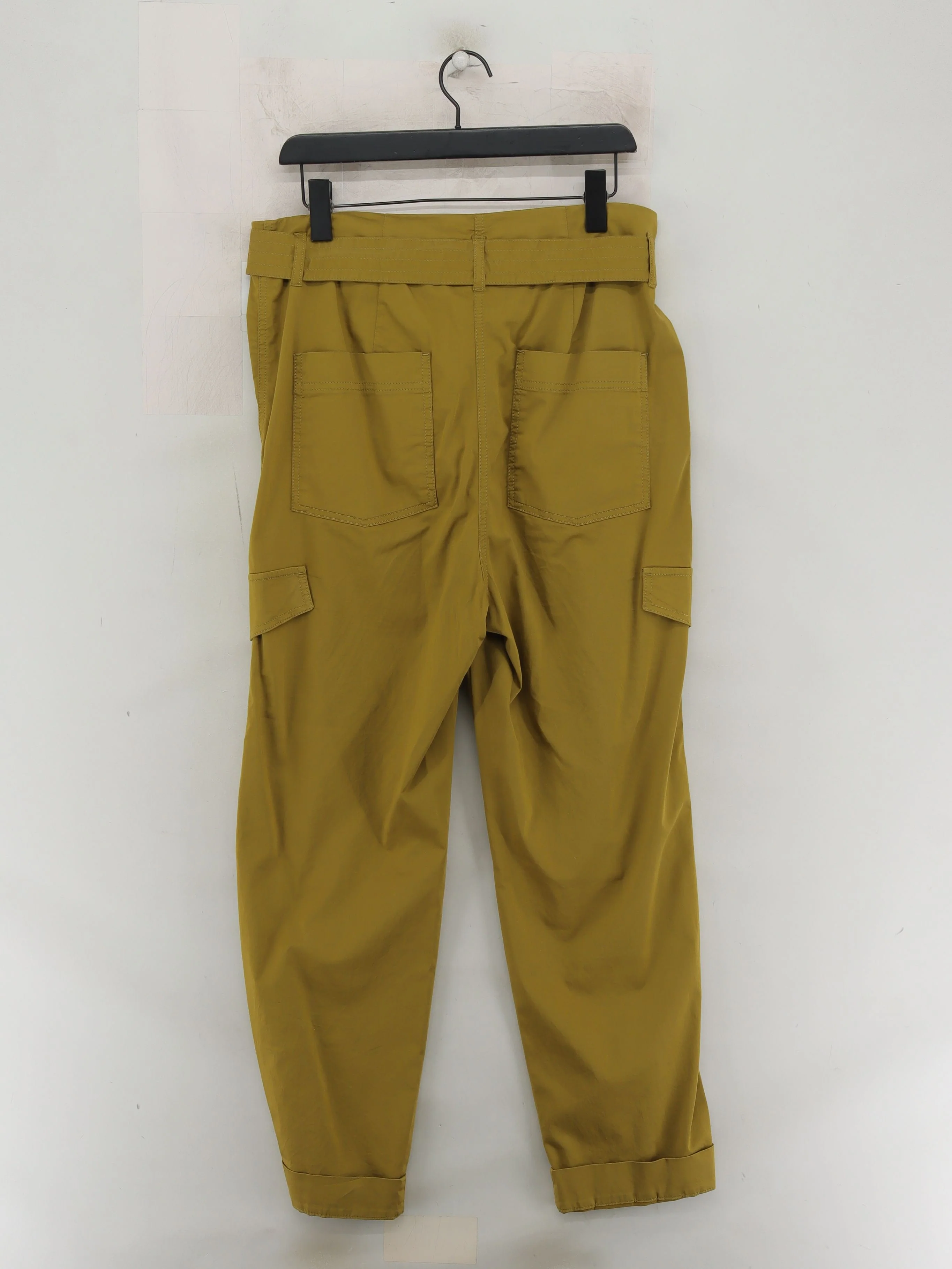 Luisa Cerano Women's Trousers UK 16 Green 100% Other Tapered Cargo - Image 2