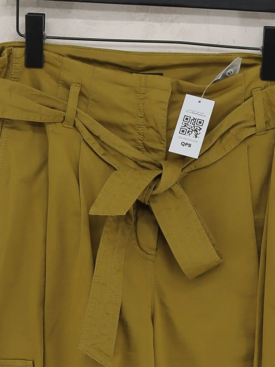 Luisa Cerano Women's Trousers UK 16 Green 100% Other Tapered Cargo - Image 3