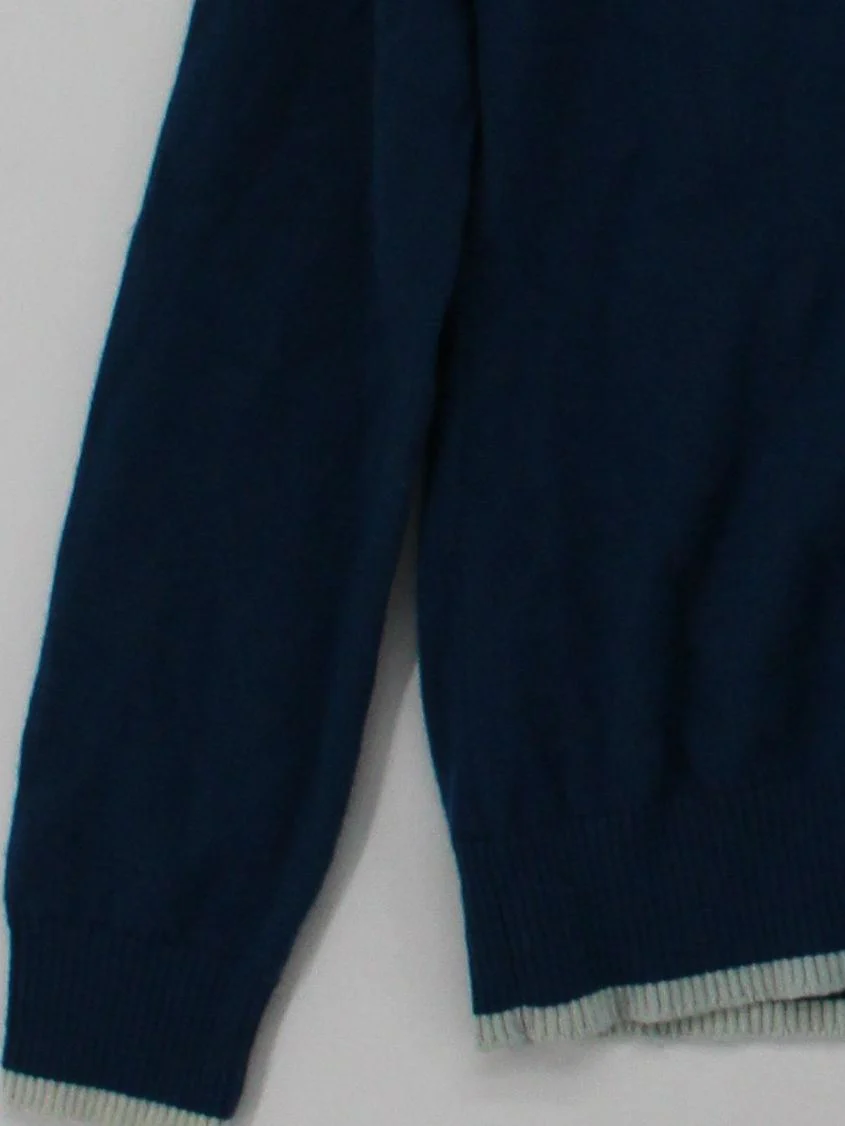 Luisa Spagnoli Women's Jumper UK 10 Blue 100% Wool Crew Neck Pullover - Image 4