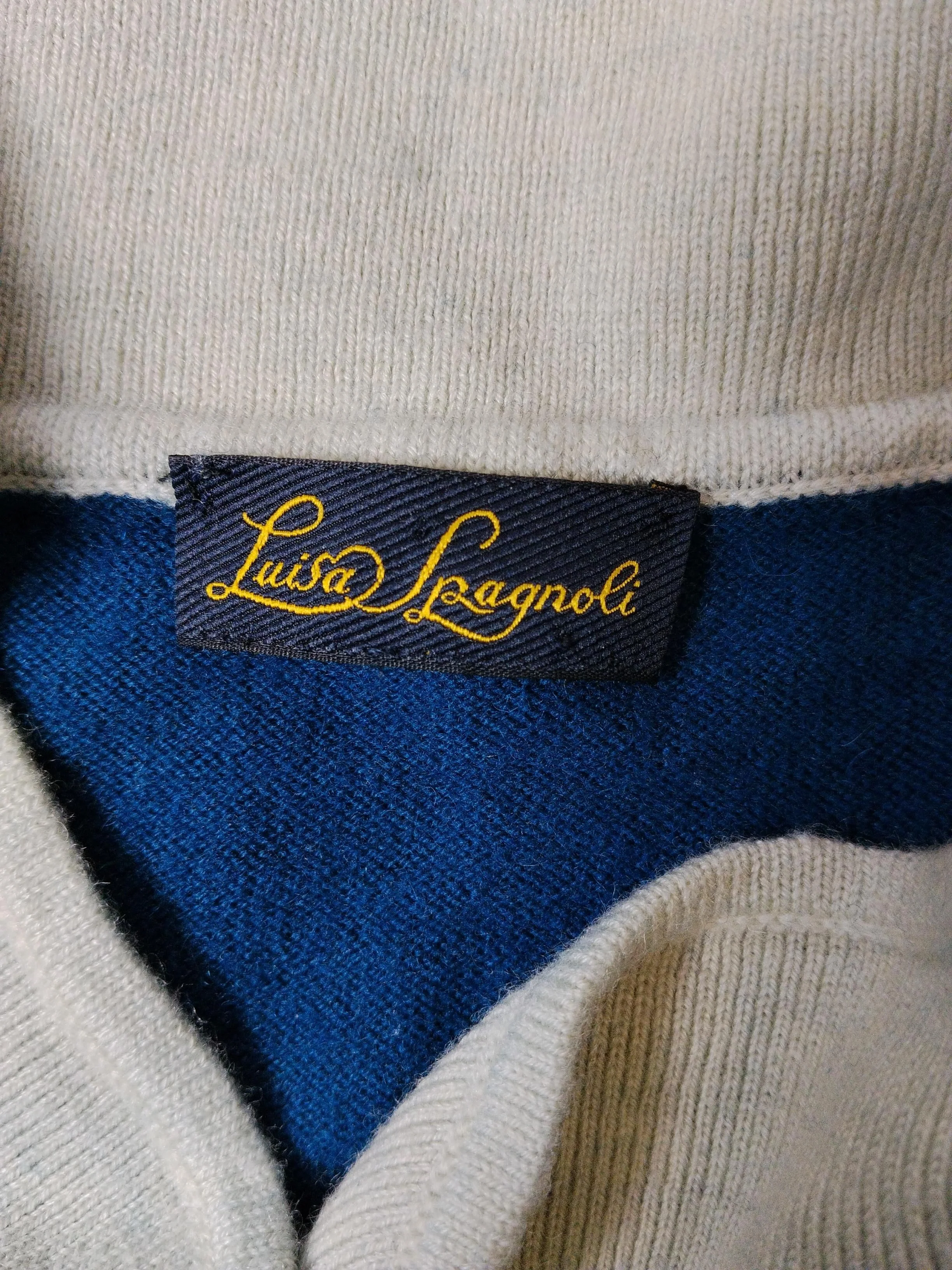 Luisa Spagnoli Women's Jumper UK 10 Blue 100% Wool Crew Neck Pullover - Image 5