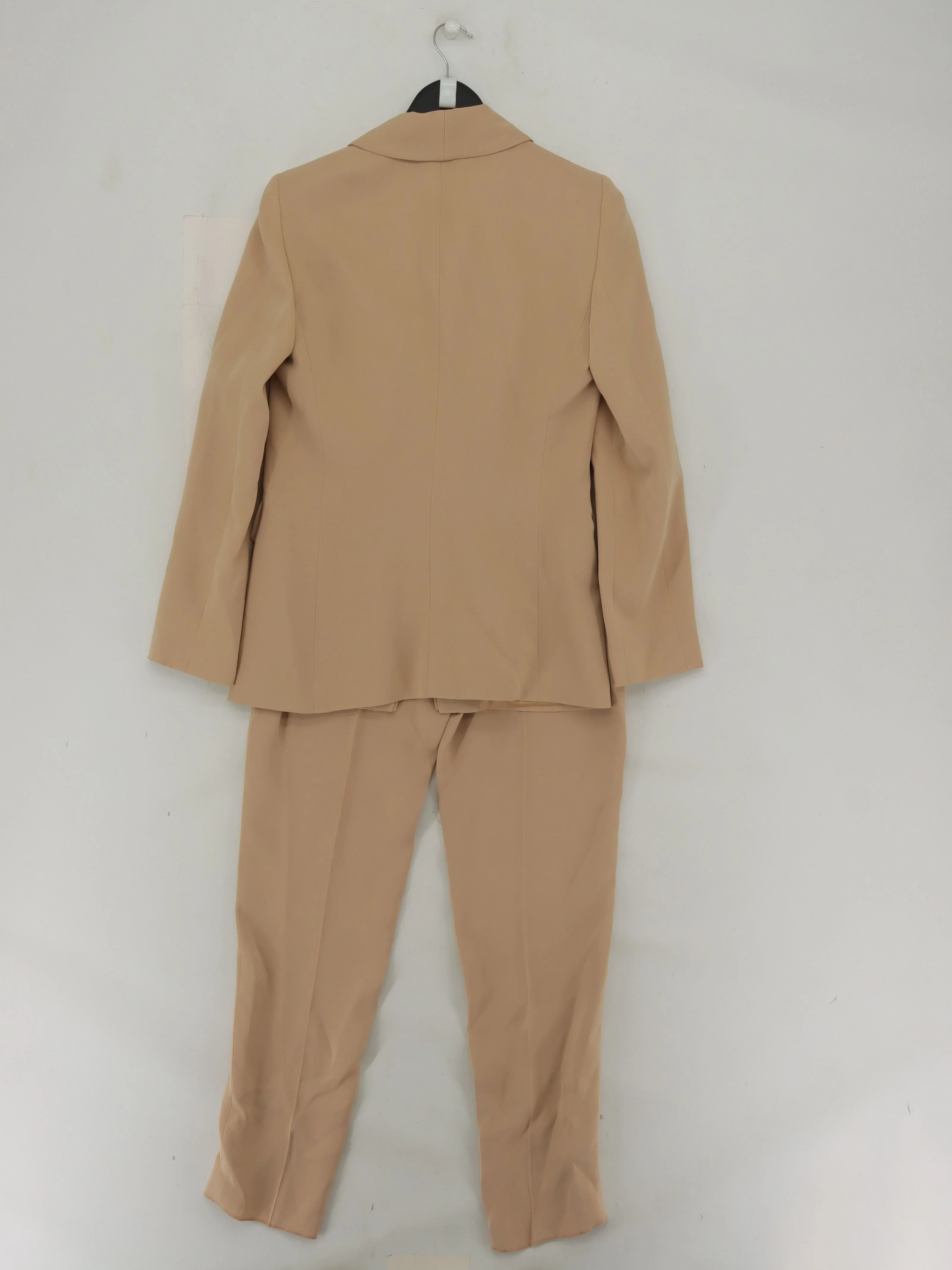 Luisa Spagnoli Women's Two Piece Suit UK 10 Tan 100% Silk Trouser Suit - Image 2