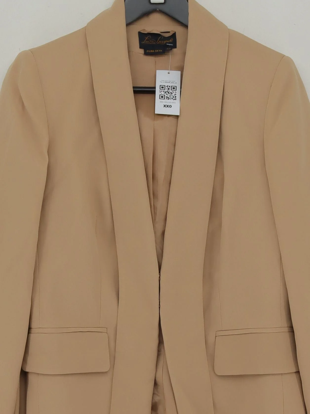 Luisa Spagnoli Women's Two Piece Suit UK 10 Tan 100% Silk Trouser Suit - Image 3