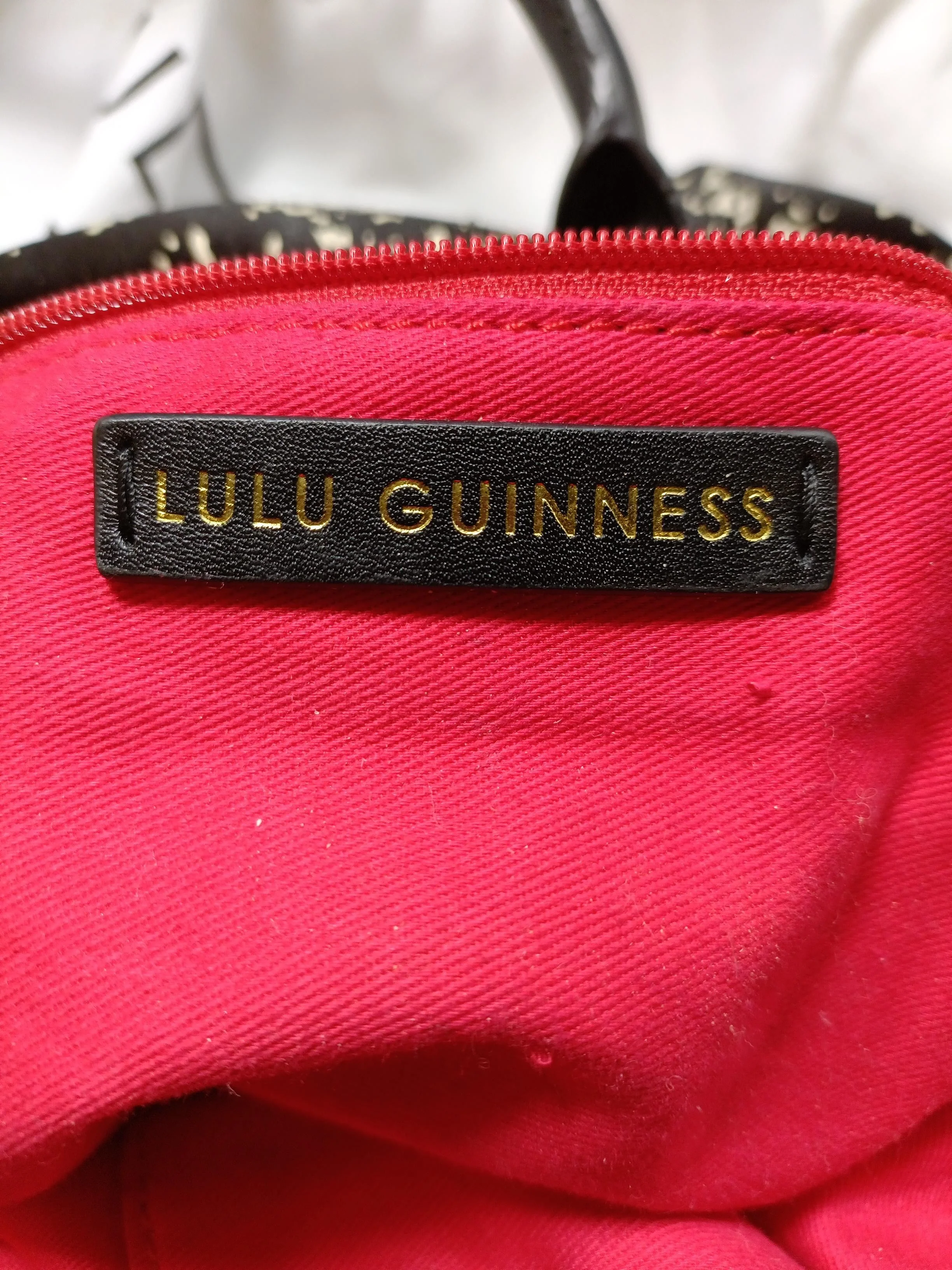 Lulu Guinness Women's Bag Black 100% Faux Leather Shoulder Bag - Image 5