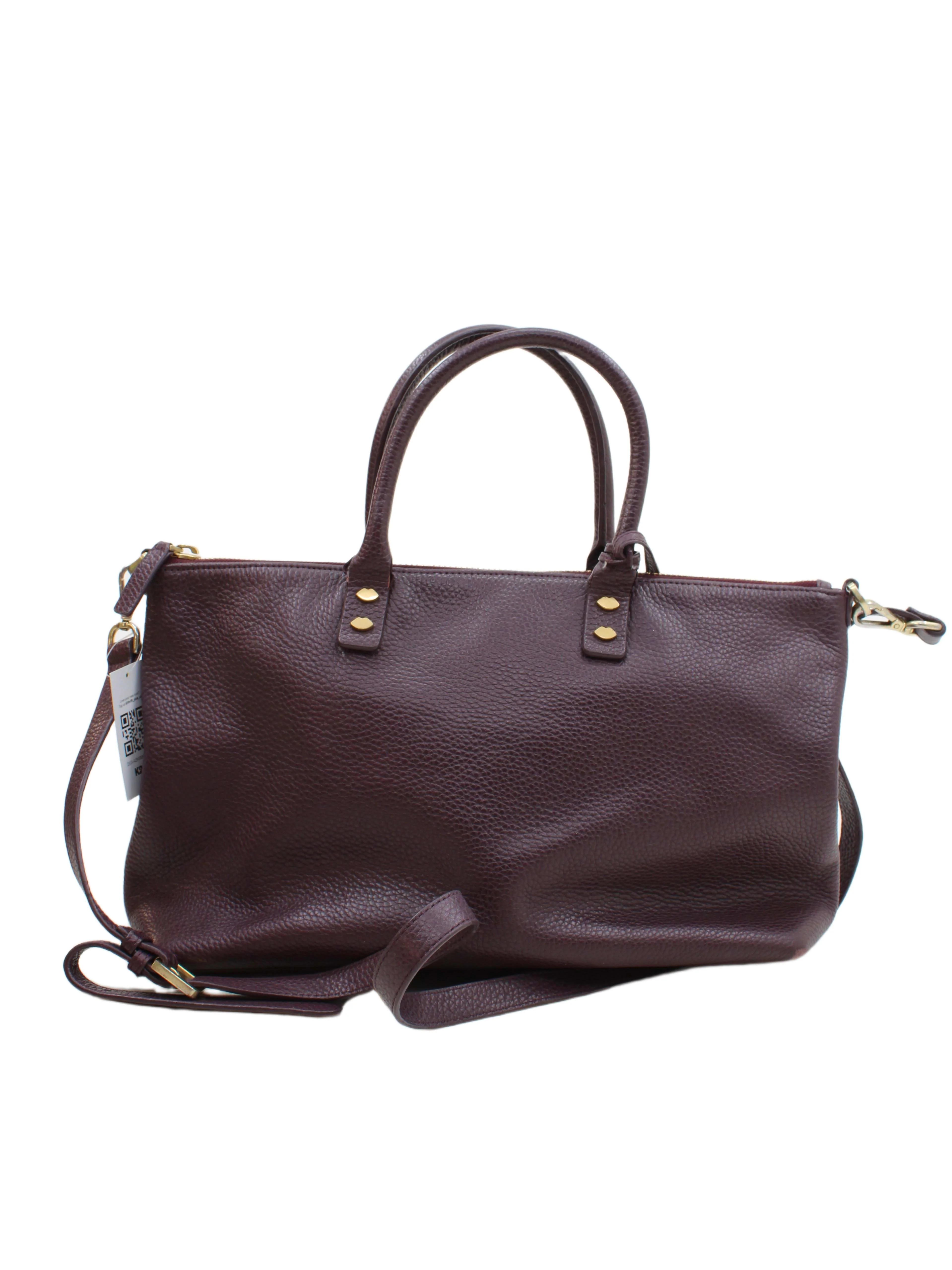 Lulu Guinness Women's Bag Purple 100% Leather Shoulder Bag